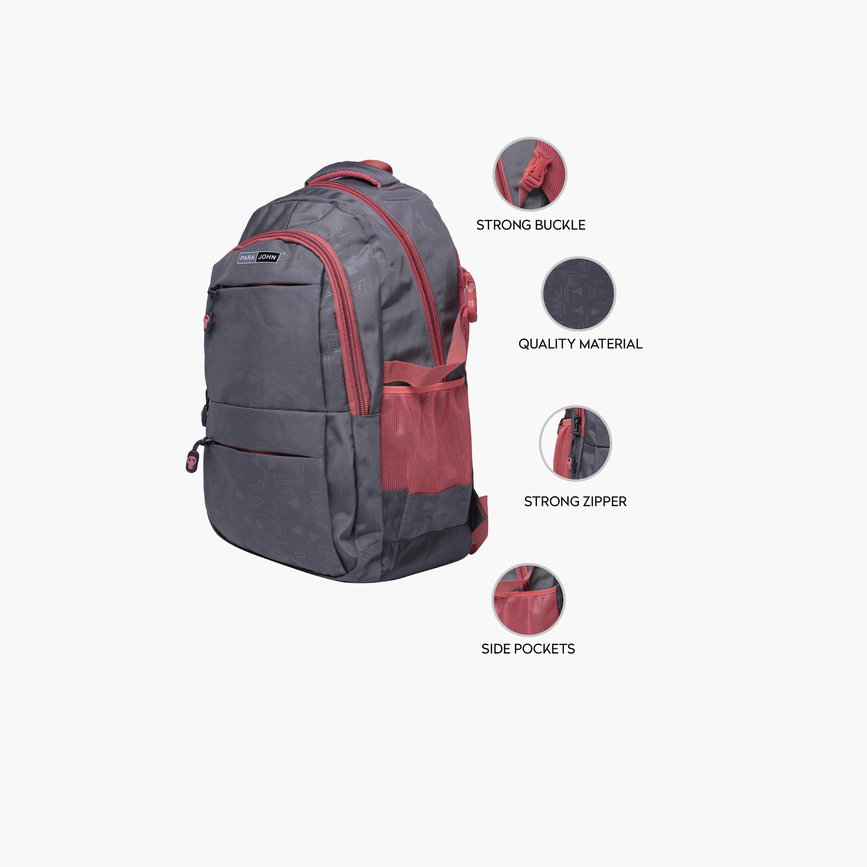 Para John 18 Inches Backpack - Polyester, Adjustable Shoulder Straps | PJSB6044A22-school-bagsandbackpacks-backpacks-image-3