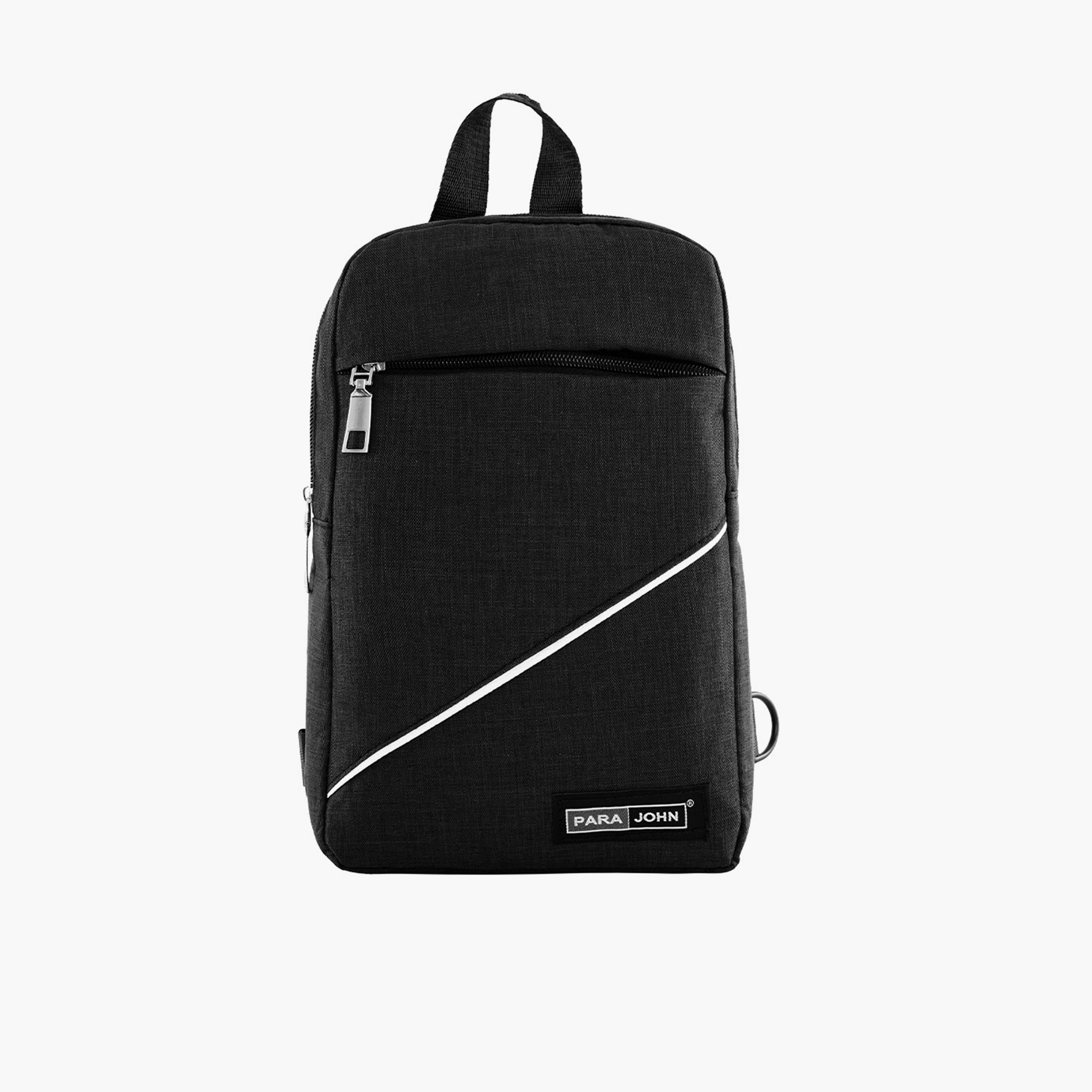 Para John Solid Crossbody Bag with Zipper and Adjustable Strap-travel-accessories-image-1