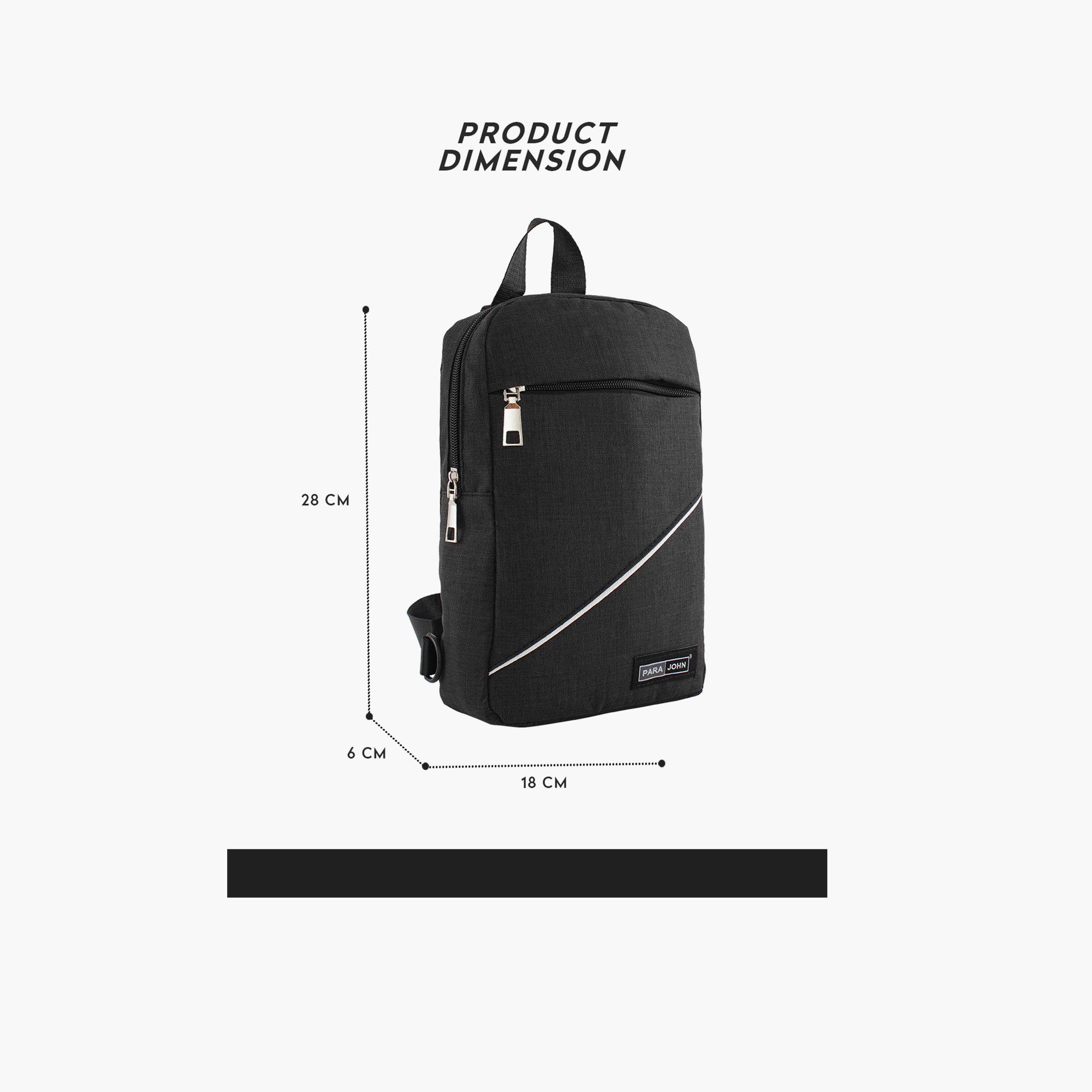Para John Solid Crossbody Bag with Zipper and Adjustable Strap-travel-accessories-image-2