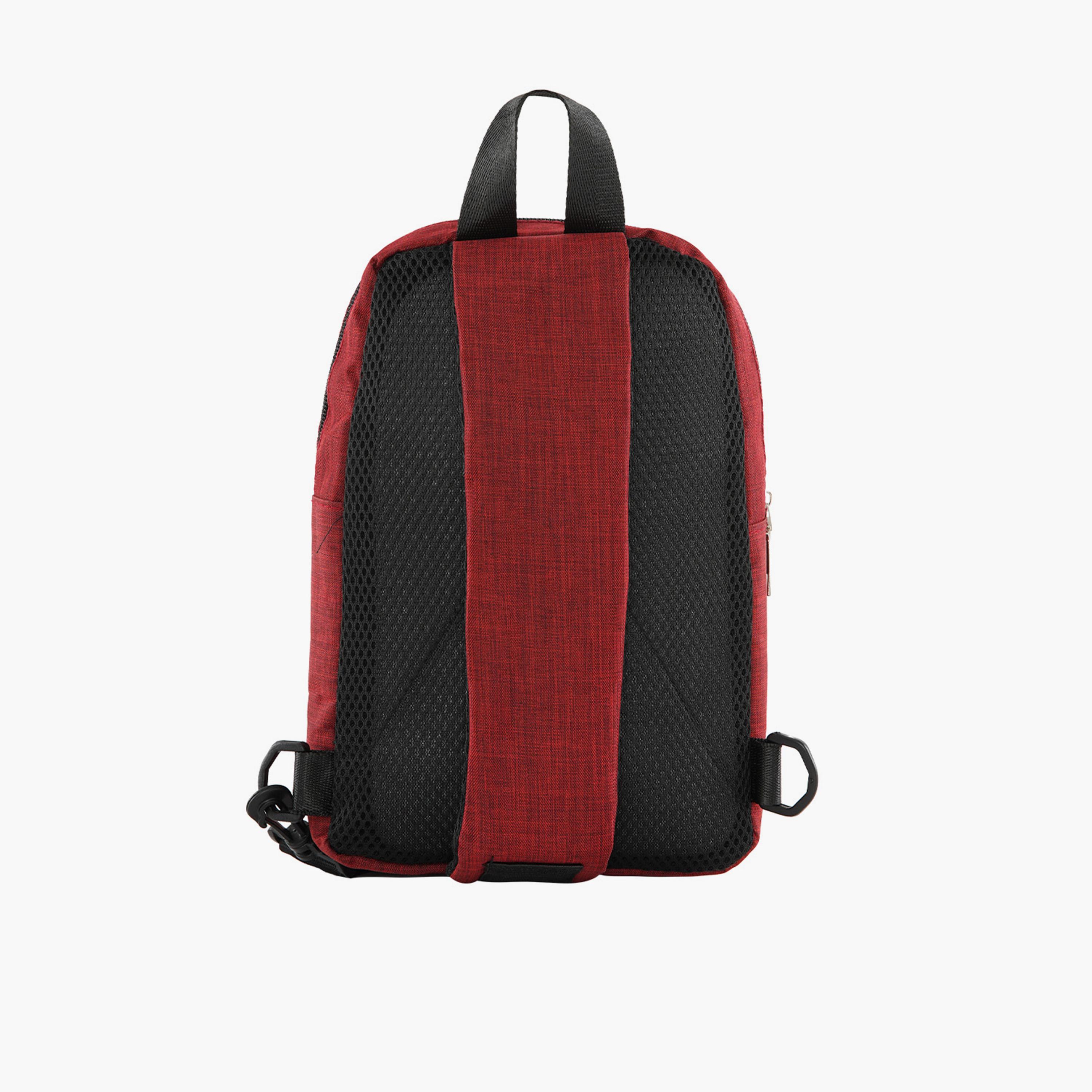 Para John Solid Crossbody Bag with Zipper and Adjustable Strap-men-bags-image-9