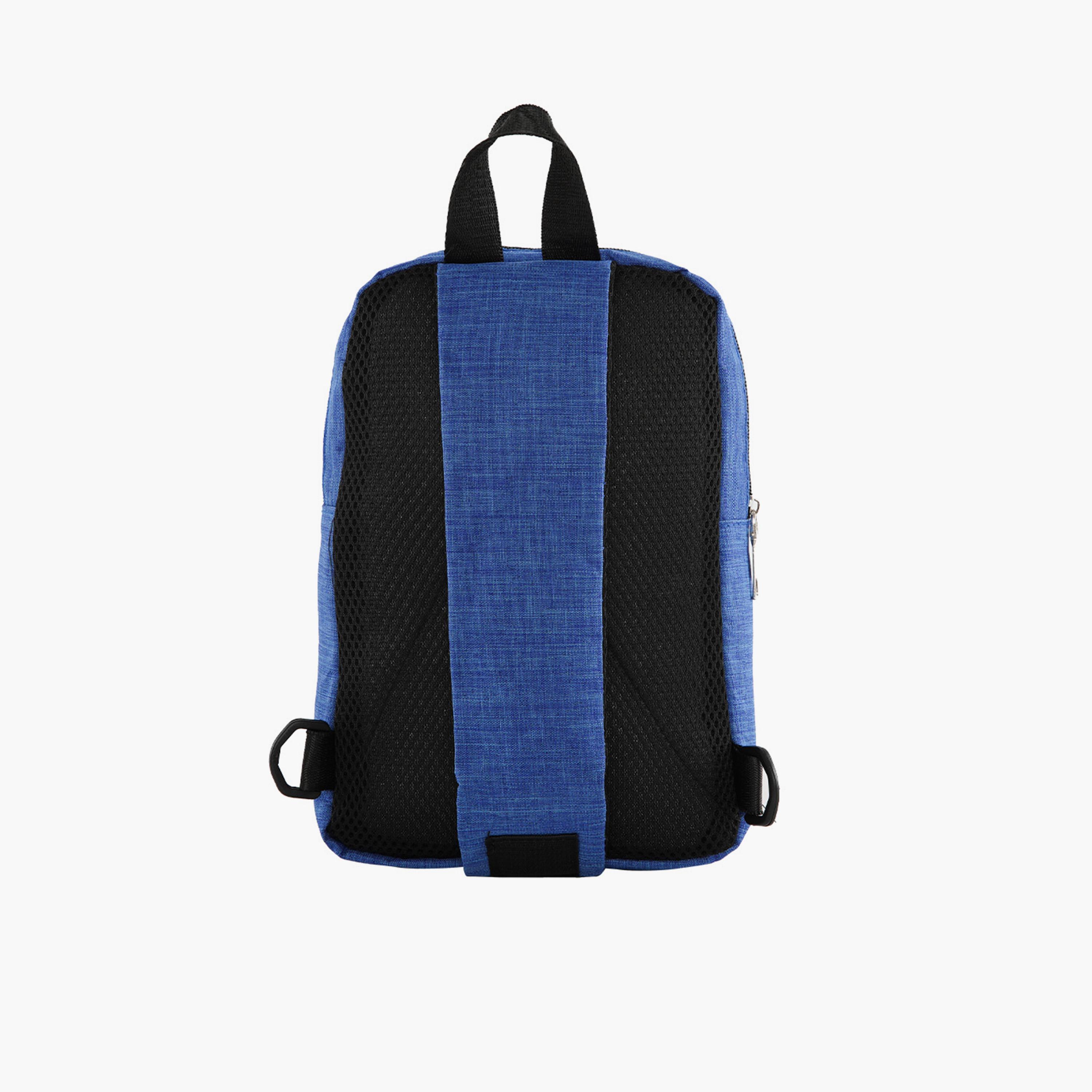 Para John Solid Crossbody Bag with Zipper and Adjustable Strap-men-bags-image-4