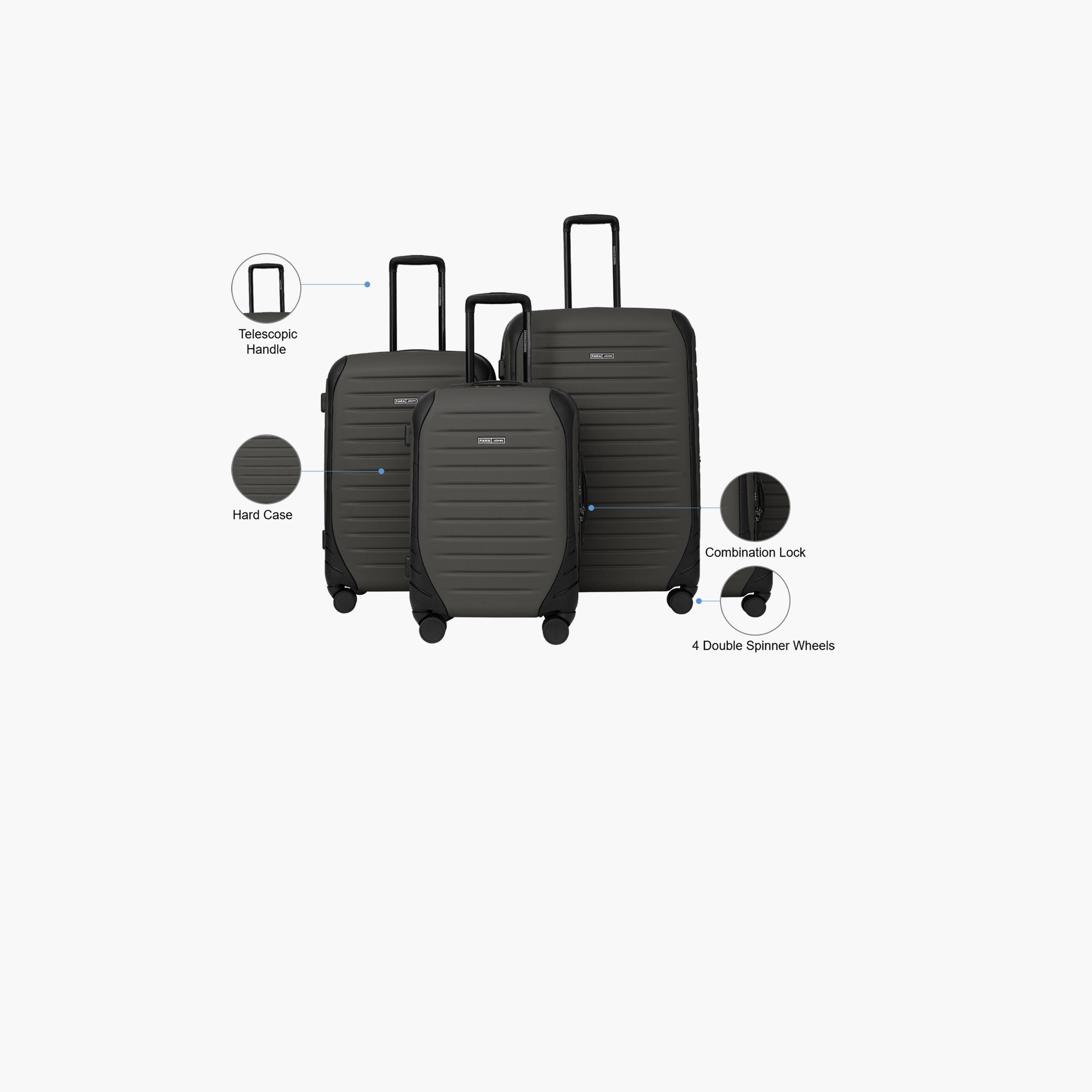 Para John ALTIV Set of 3 ABS Hard Sided 4-Wheeler Spinner Trolley Bag with Combination Lock | PJTR3247-travel-luggagesandbags-luggage-image-2