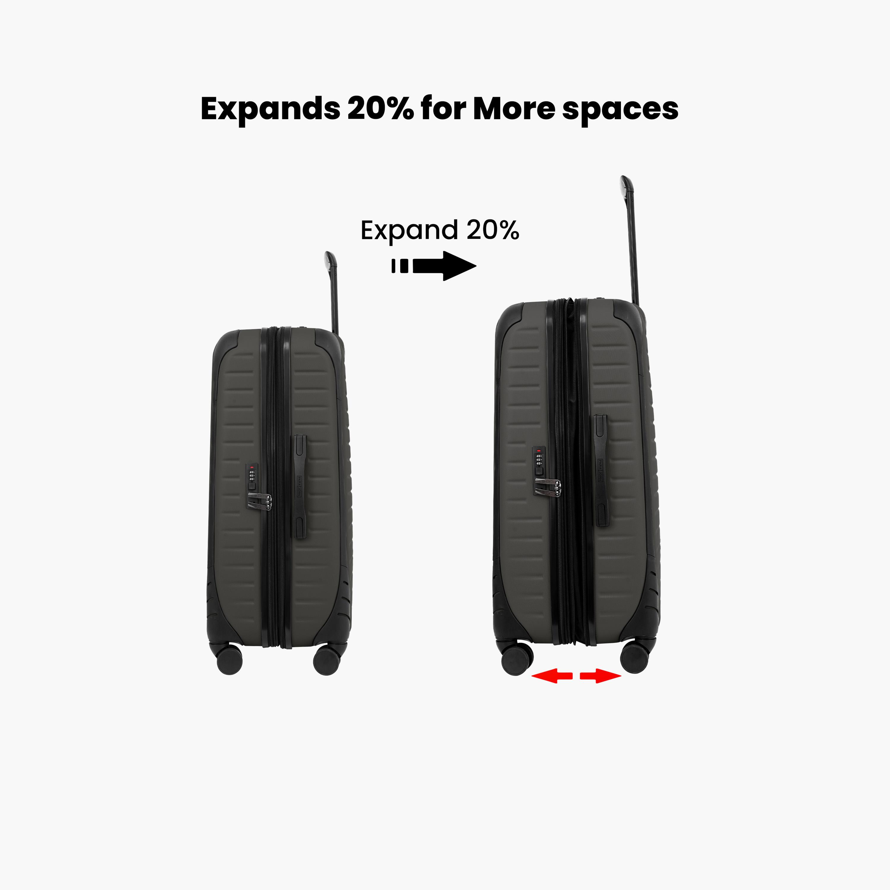 Para John ALTIV Set of 3 ABS Hard Sided 4-Wheeler Spinner Trolley Bag with Combination Lock | PJTR3247-travel-luggagesandbags-luggage-image-5