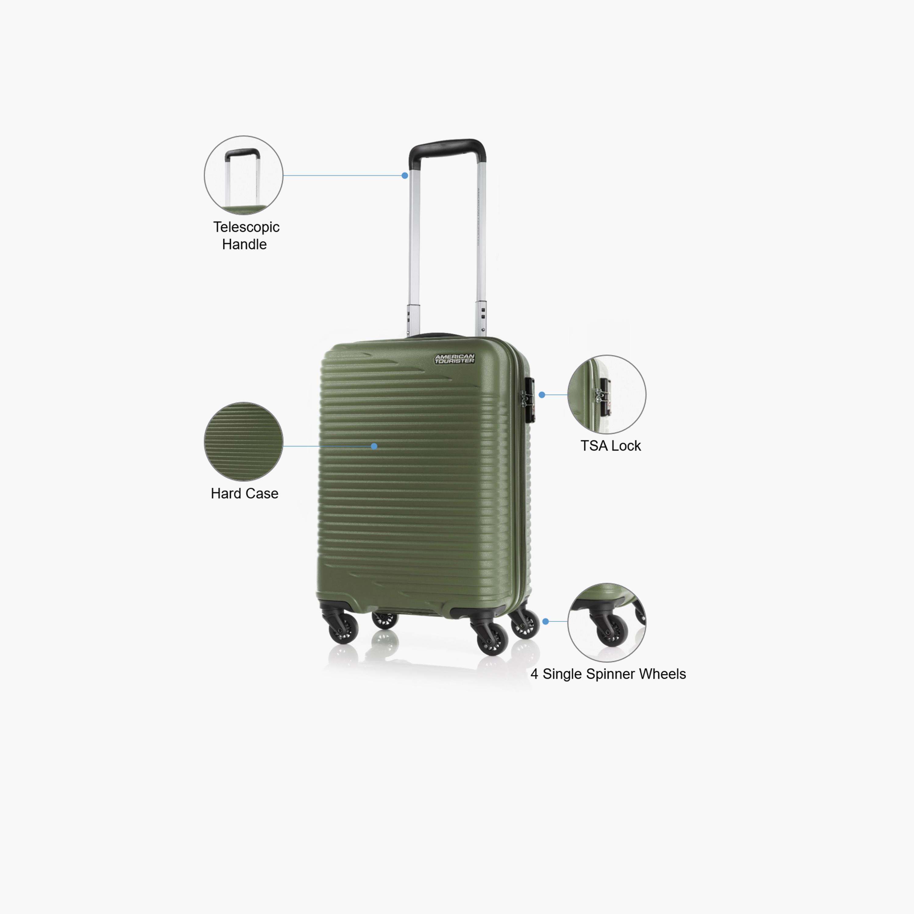 American Tourister Skypark 55 CM Small Cabin Polypropylene Hard Sided 4-Wheeler Spinner Trolley Bag with TSA Lock-travel-luggagesandbags-luggage-image-3