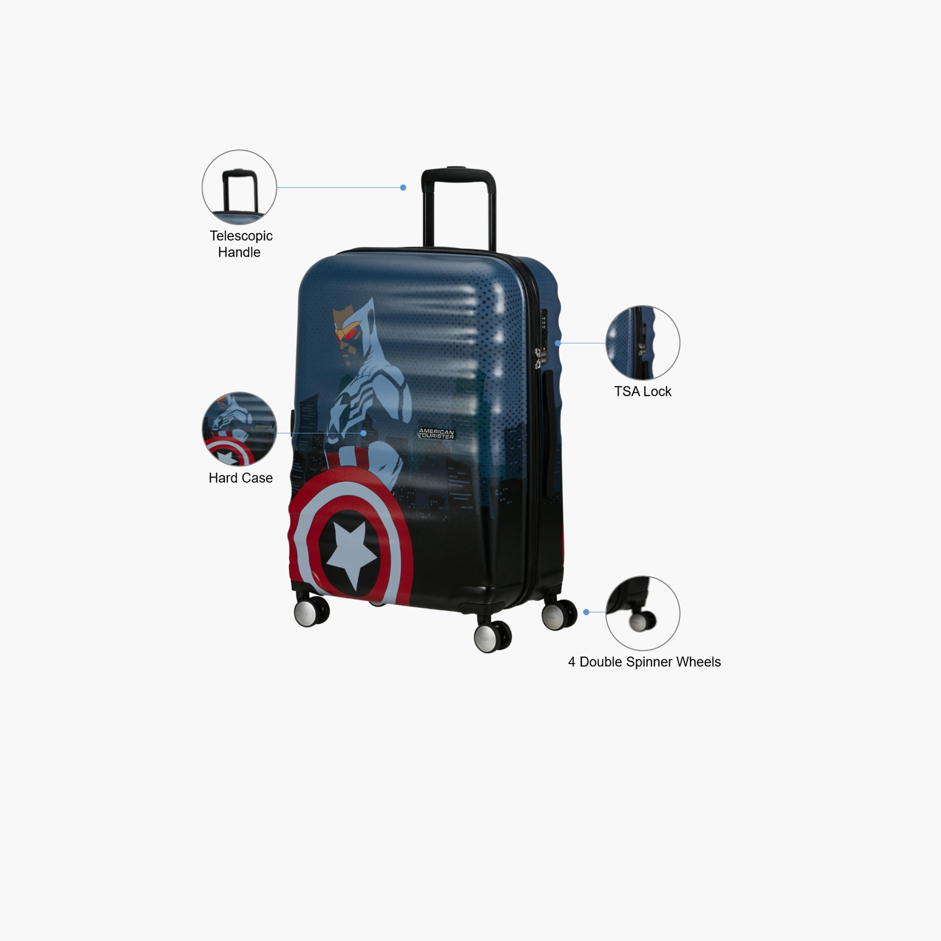 American Tourister Wavebreaker 67 CM Medium Check-in Polypropylene Hard Sided 4-Wheeler Spinner Trolley Bag with TSA Lock-travel-kidstrolleyandbags-image-3