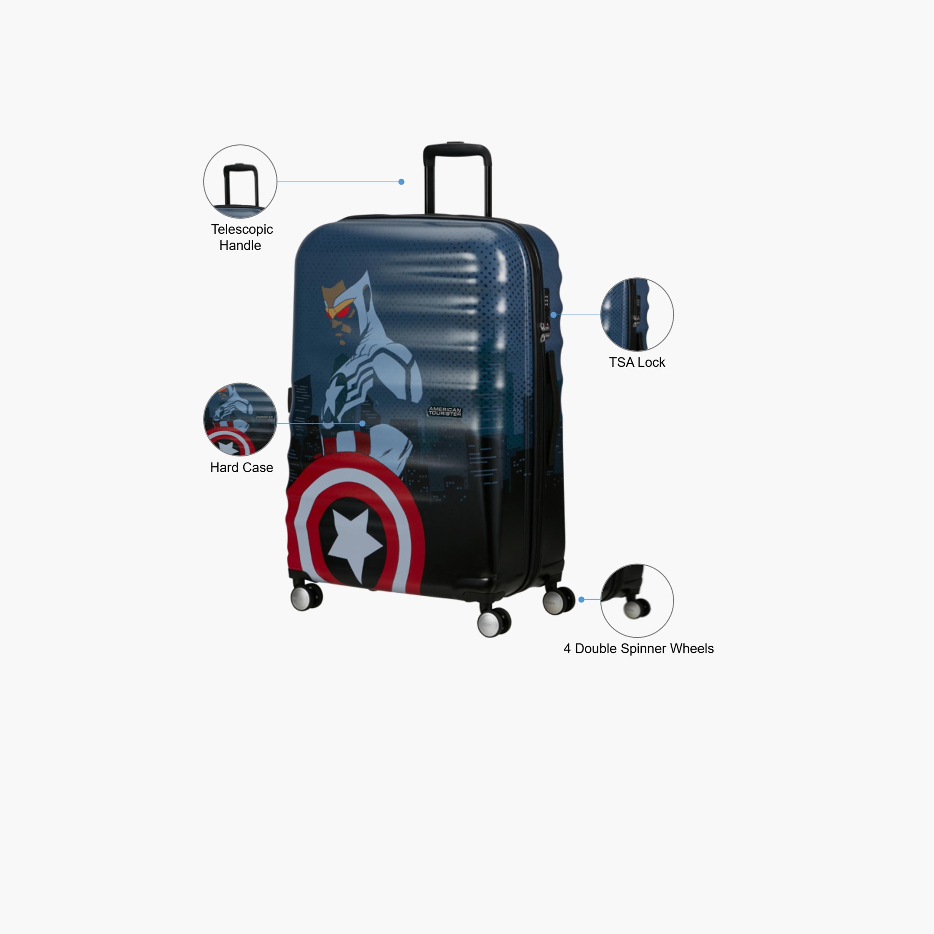 American Tourister Wavebreaker 77 CM Large Check-in Polypropylene Hard Sided 4-Wheeler Spinner Trolley Bag with TSA Lock-travel-kidstrolleyandbags-image-3