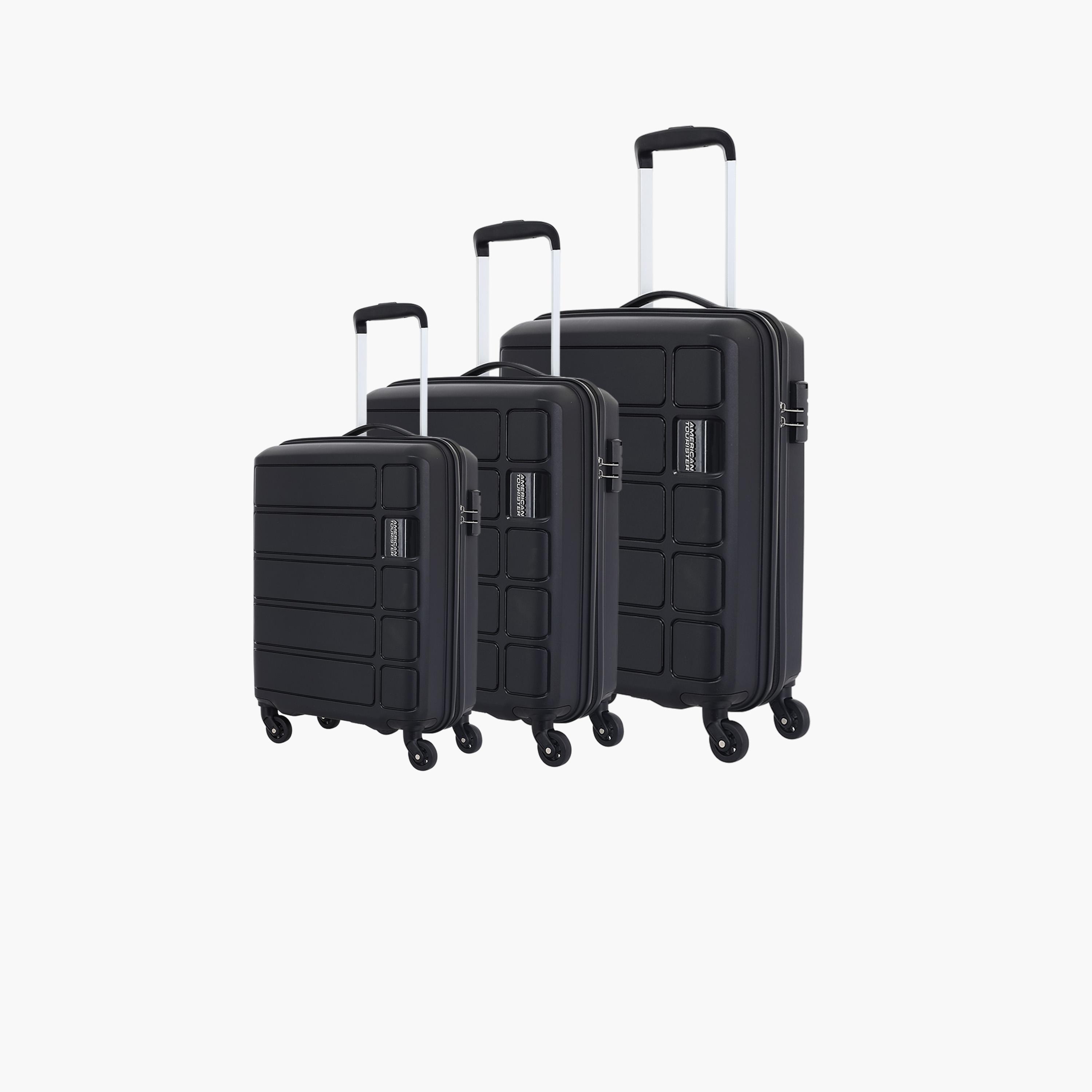 American Tourister Tracker Set of 3 Polypropylene Hard Sided 4-Wheeler Spinner Trolley Bag with Combination Lock-travel-luggagesandbags-luggage-image-1