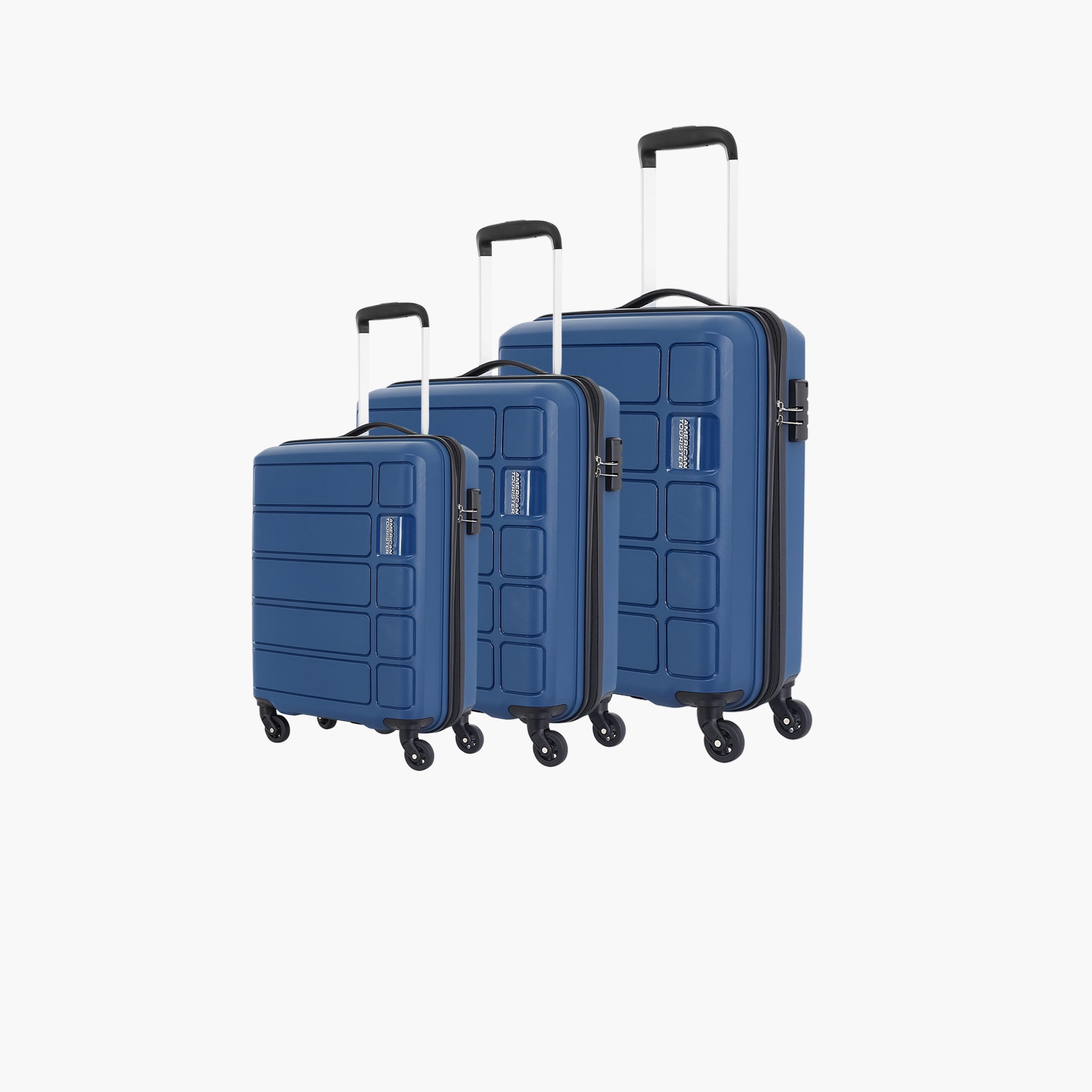 American Tourister Tracker Set of 3 Polypropylene Hard Sided 4-Wheeler Spinner Trolley Bag with Combination Lock-travel-luggagesandbags-luggage-image-1