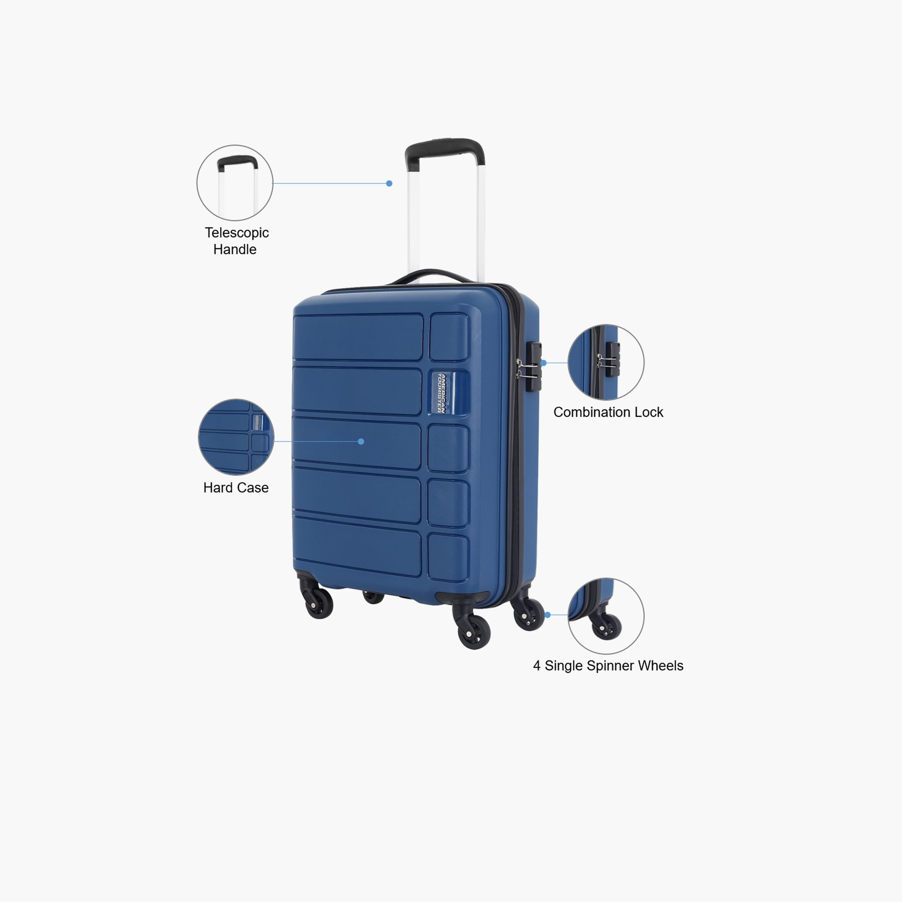 American Tourister Tracker 78 CM Large Check-in Polypropylene Hard Sided 4-Wheeler Spinner Trolley Bag with Combination Lock-travel-luggagesandbags-luggage-image-3