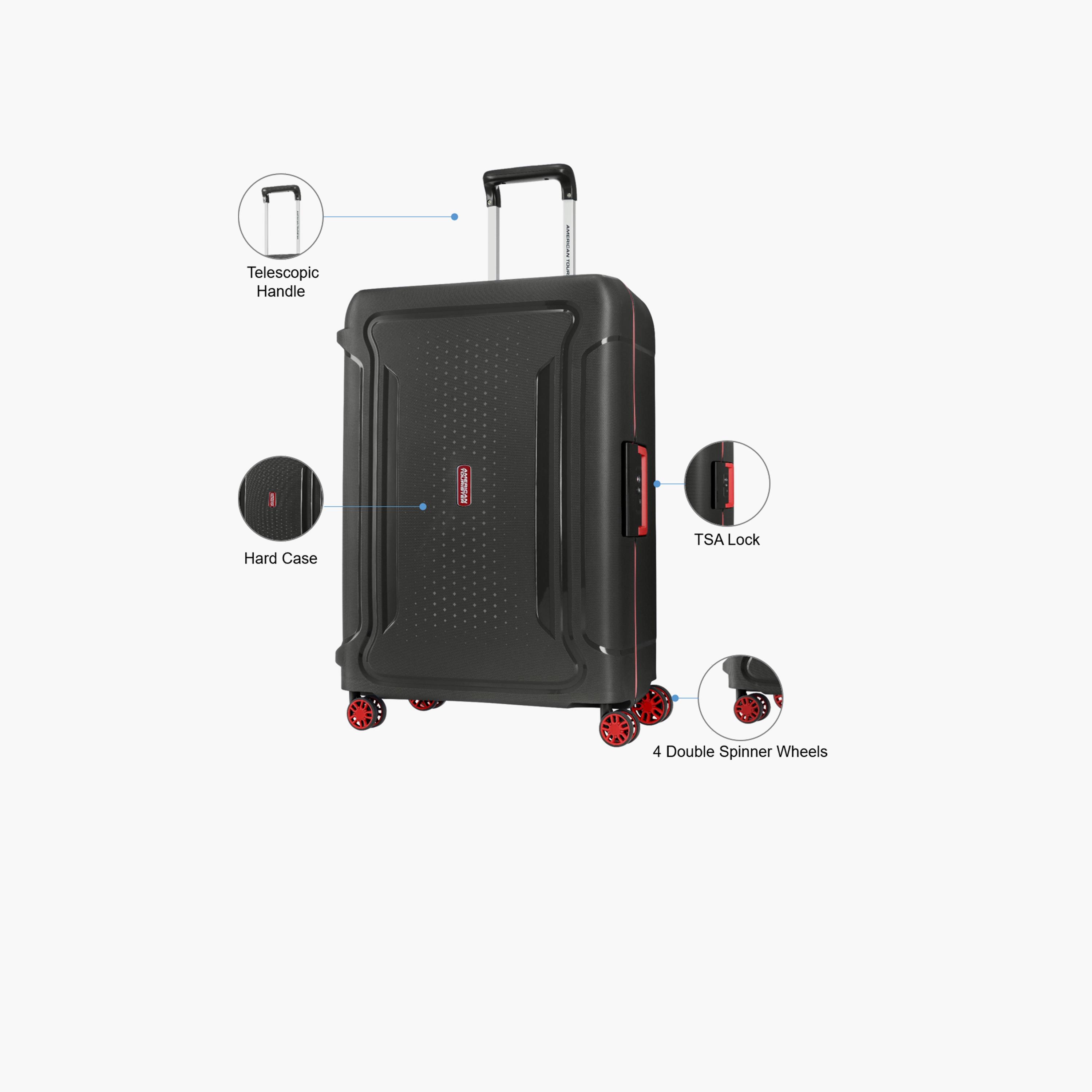 American Tourister Tribus 69 CM Medium Check-in Polypropylene Hard Sided 4-Wheeler Spinner Trolley Bag with TSA Lock-travel-luggagesandbags-luggage-image-3