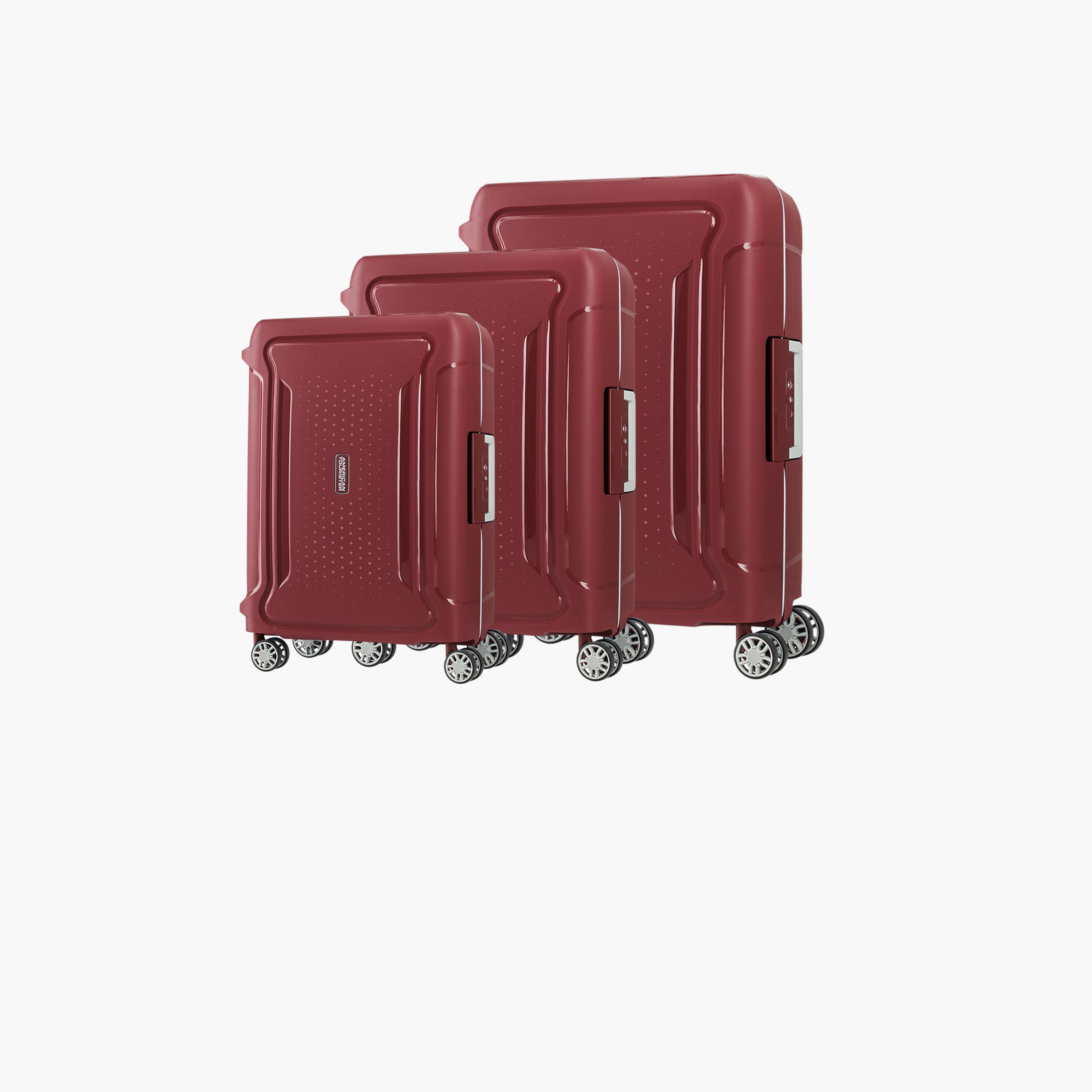 American Tourister Tribus Set of 3 Polypropylene Hard Sided 4-Wheeler Spinner Trolley Bag with TSA Lock-travel-luggagesandbags-luggage-image-1