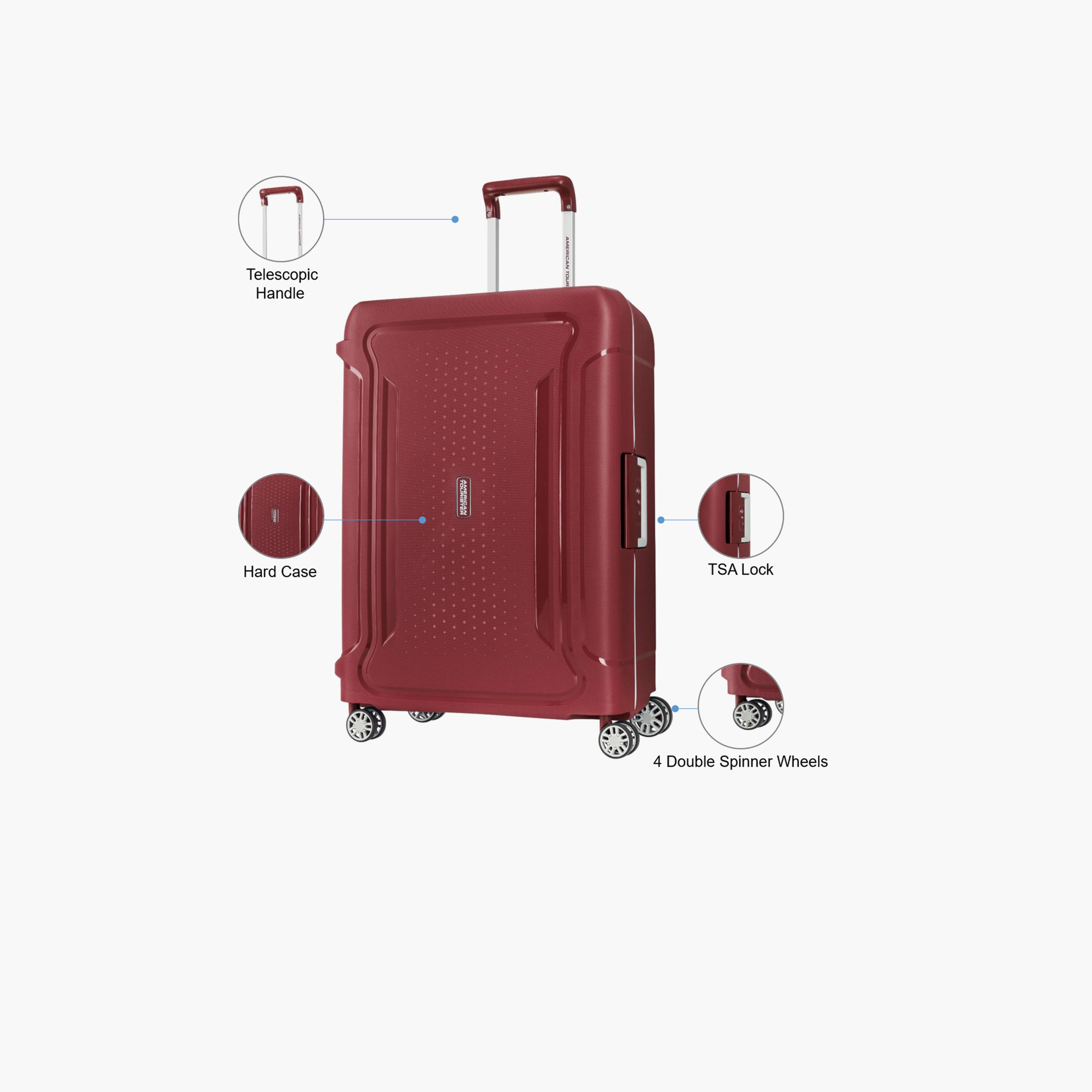 American Tourister Tribus 69 CM Medium Check-in Polypropylene Hard Sided 4-Wheeler Spinner Trolley Bag with TSA Lock-travel-luggagesandbags-luggage-image-3