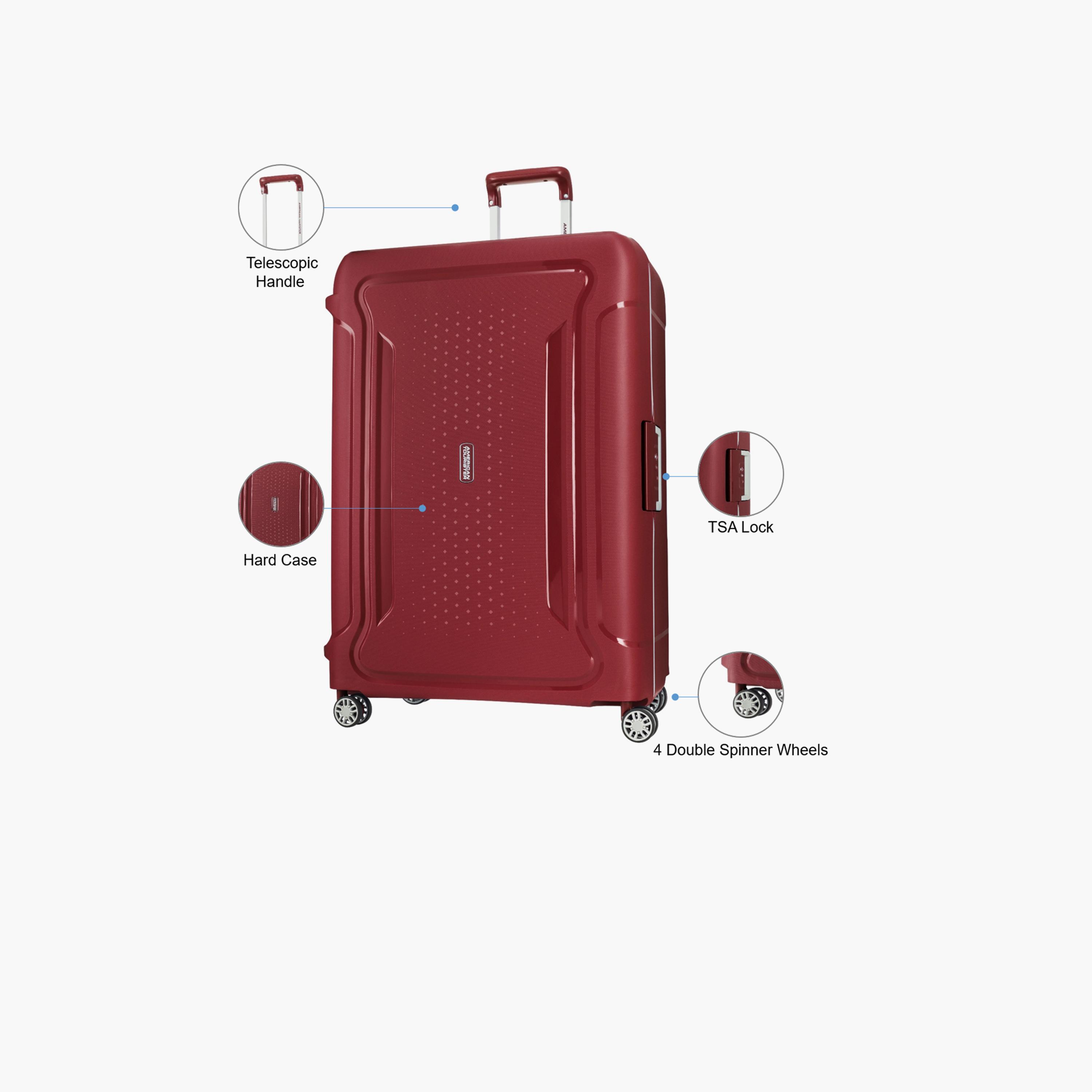 American Tourister Tribus 78 CM Large Check-in Polypropylene Hard Sided 4-Wheeler Spinner Trolley Bag with TSA Lock-travel-luggagesandbags-luggage-image-3