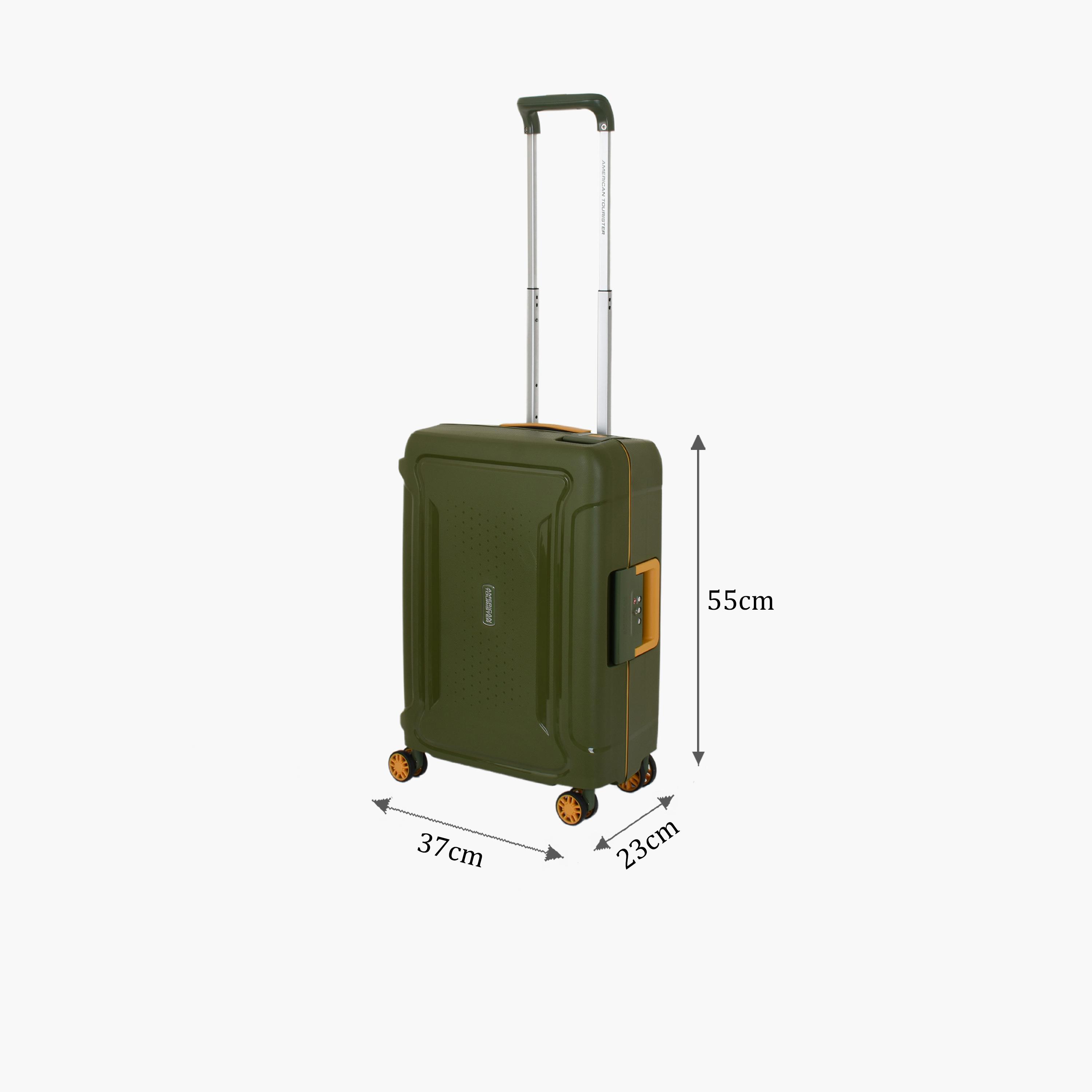 American Tourister Tribus 55 CM Small Cabin Polypropylene Hard Sided 4-Wheeler Spinner Trolley Bag with TSA Lock-travel-luggagesandbags-luggage-image-2
