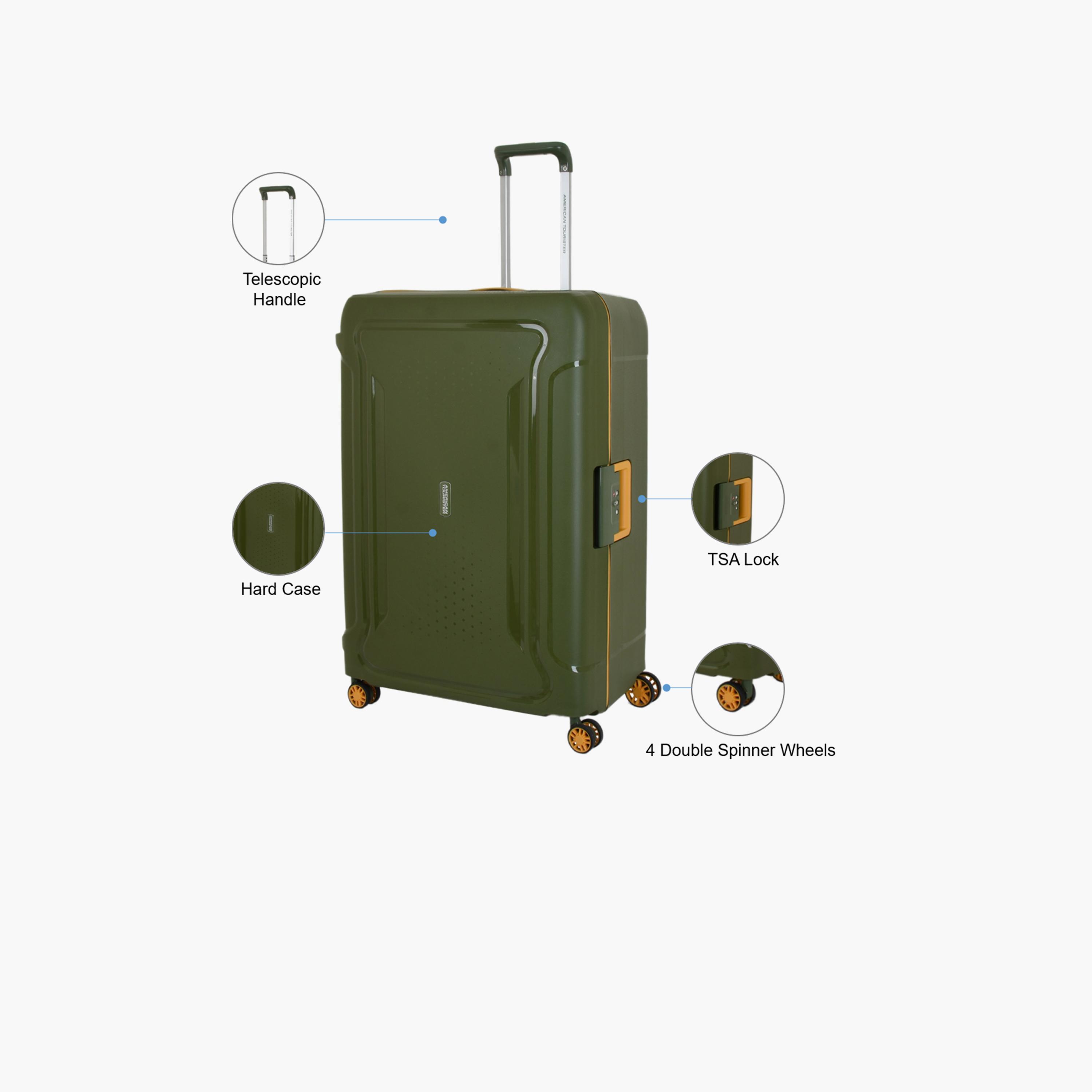 American Tourister Tribus 78 CM Large Check-in Polypropylene Hard Sided 4-Wheeler Spinner Trolley Bag with TSA Lock-travel-luggagesandbags-luggage-image-3