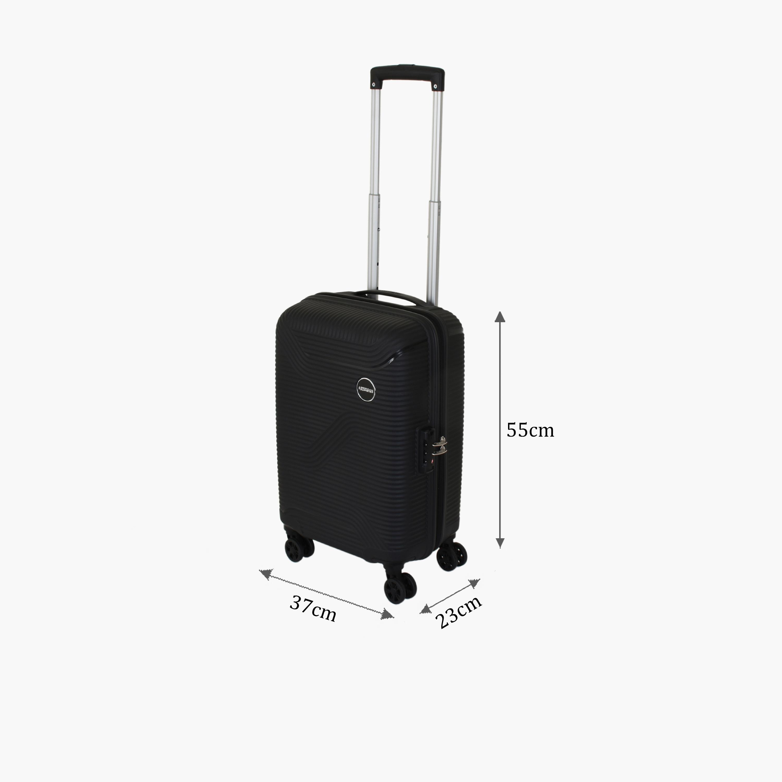 American Tourister Maxplus 55 CM Small Cabin Polypropylene Hard Sided 4-Wheeler Spinner Trolley Bag with TSA Lock-travel-luggagesandbags-luggage-image-2