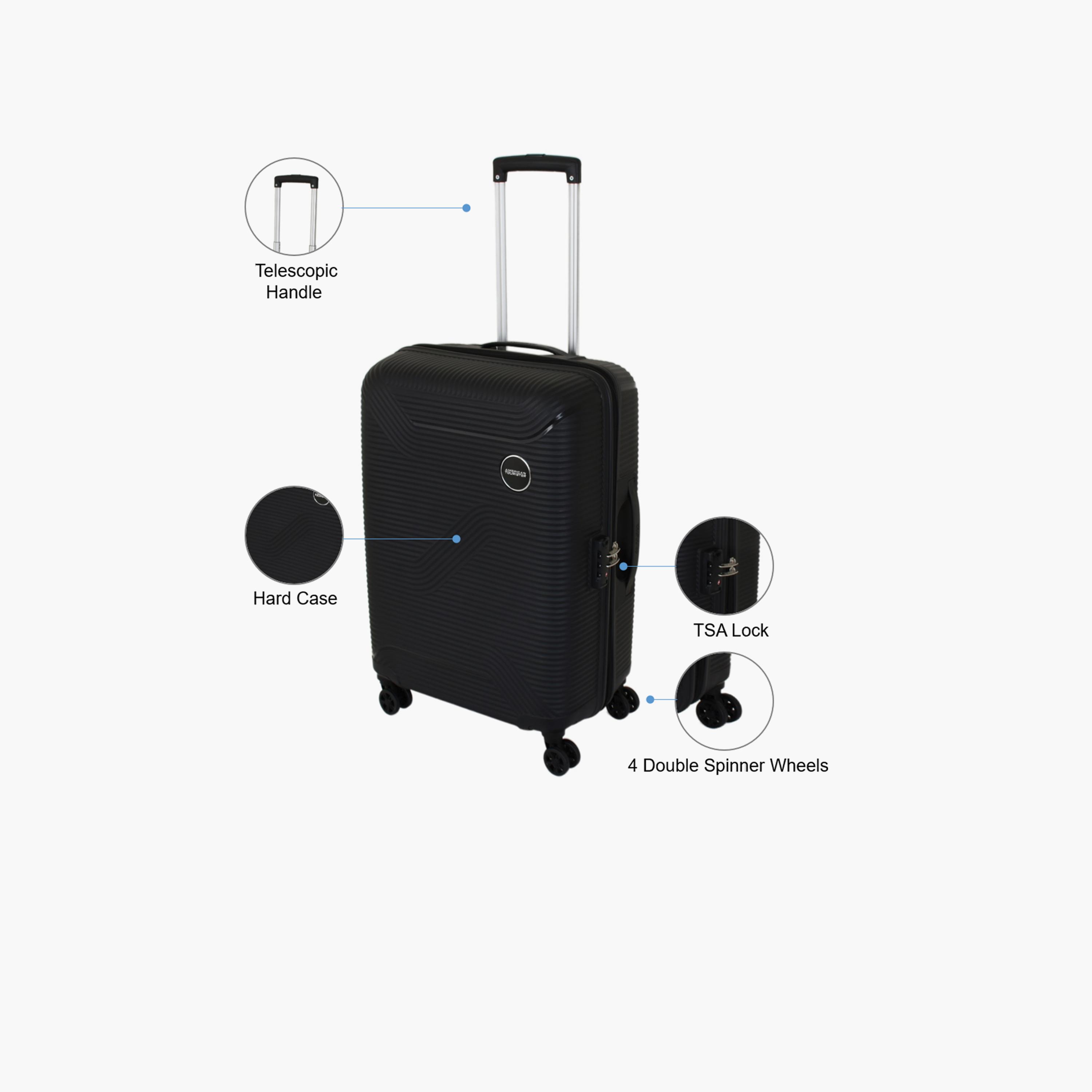 American Tourister Maxplus 68 CM Medium Check-in Polypropylene Hard Sided 4-Wheeler Spinner Trolley Bag with TSA Lock-travel-luggagesandbags-luggage-image-3