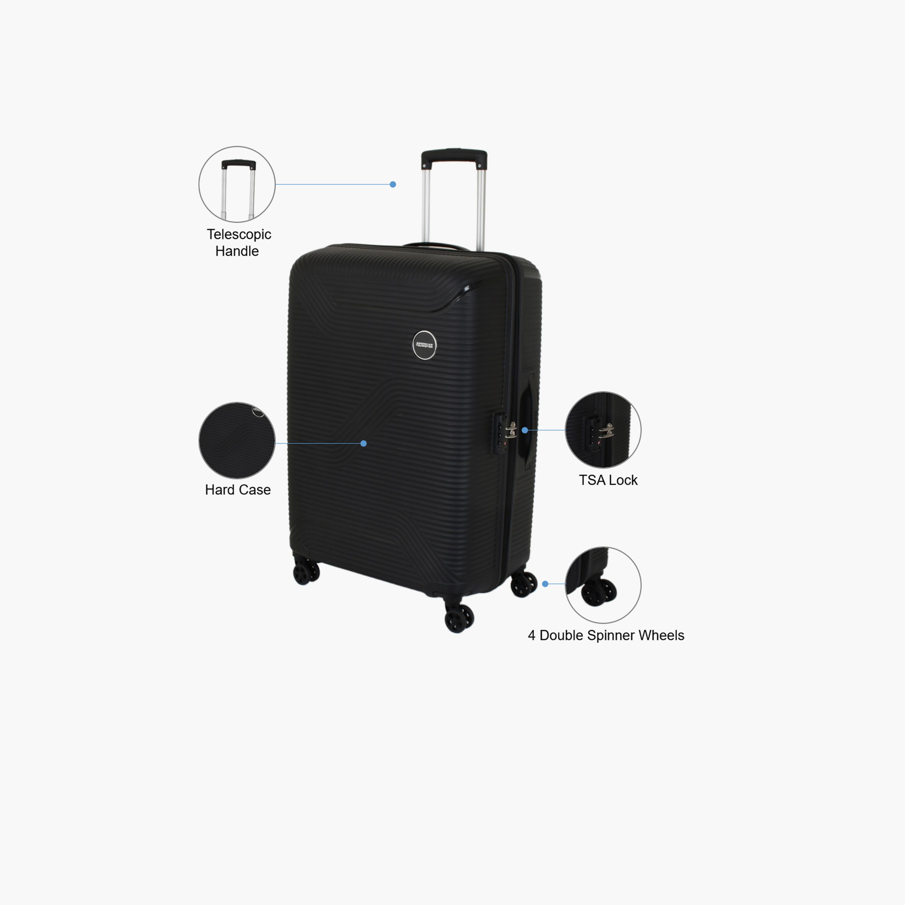 American Tourister Maxplus 79 CM Large Check-in Polypropylene Hard Sided 4-Wheeler Spinner Trolley Bag with TSA Lock-travel-luggagesandbags-luggage-image-3