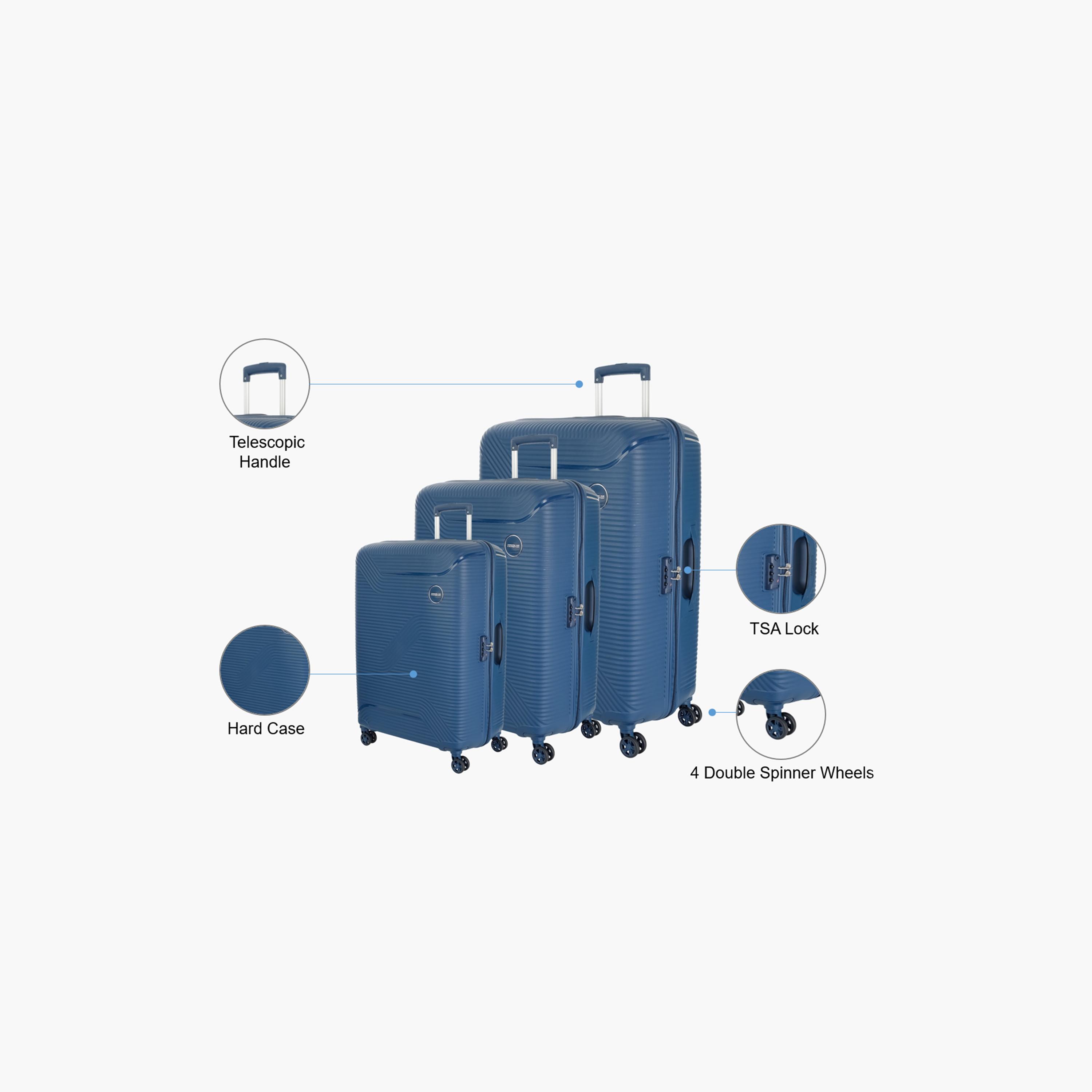 American Tourister Maxplus Set of 3 Polypropylene Hard Sided 4-Wheeler Spinner Trolley Bag with TSA Lock-travel-luggagesandbags-luggage-image-2
