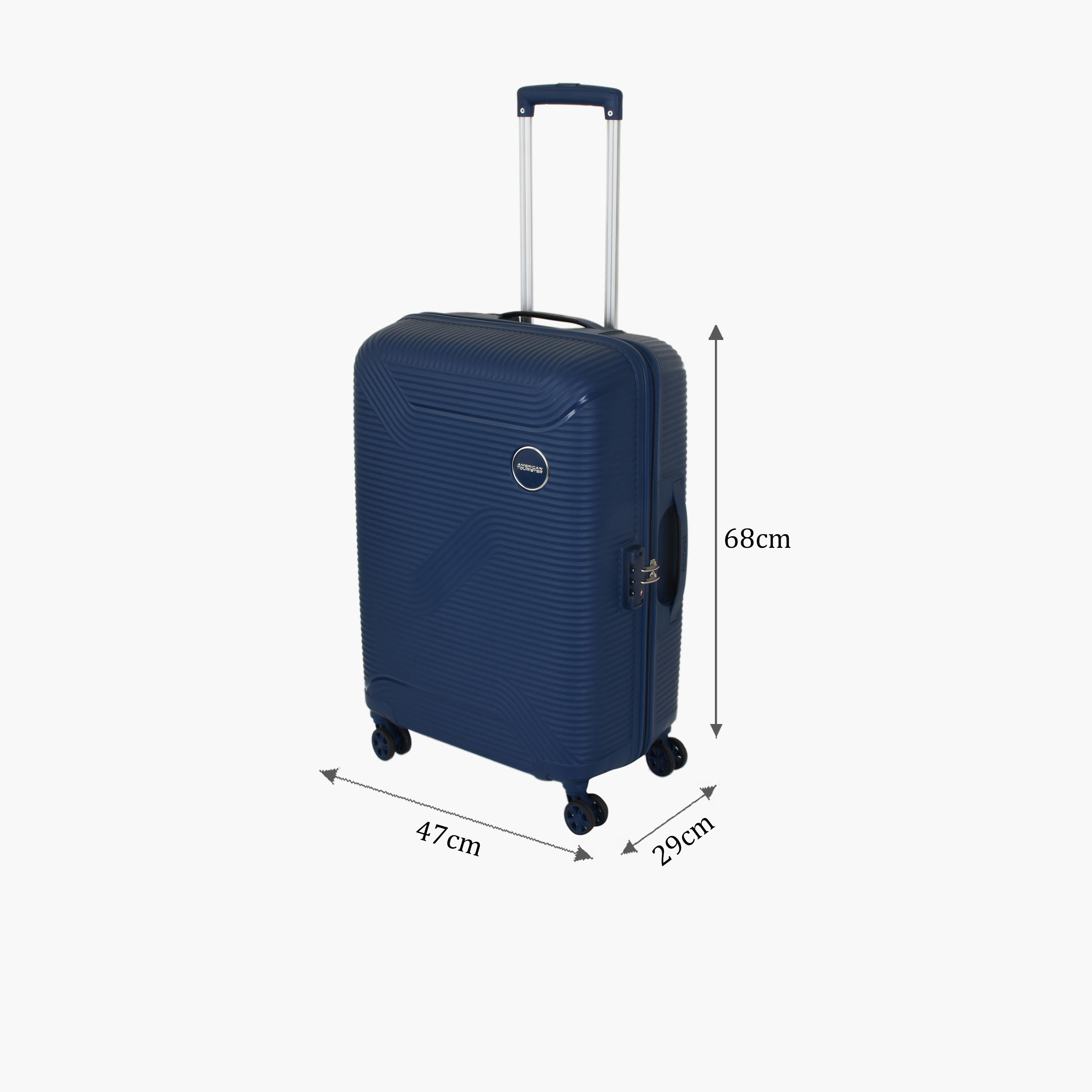 American Tourister Maxplus 68 CM Medium Check-in Polypropylene Hard Sided 4-Wheeler Spinner Trolley Bag with TSA Lock-travel-luggagesandbags-luggage-image-2