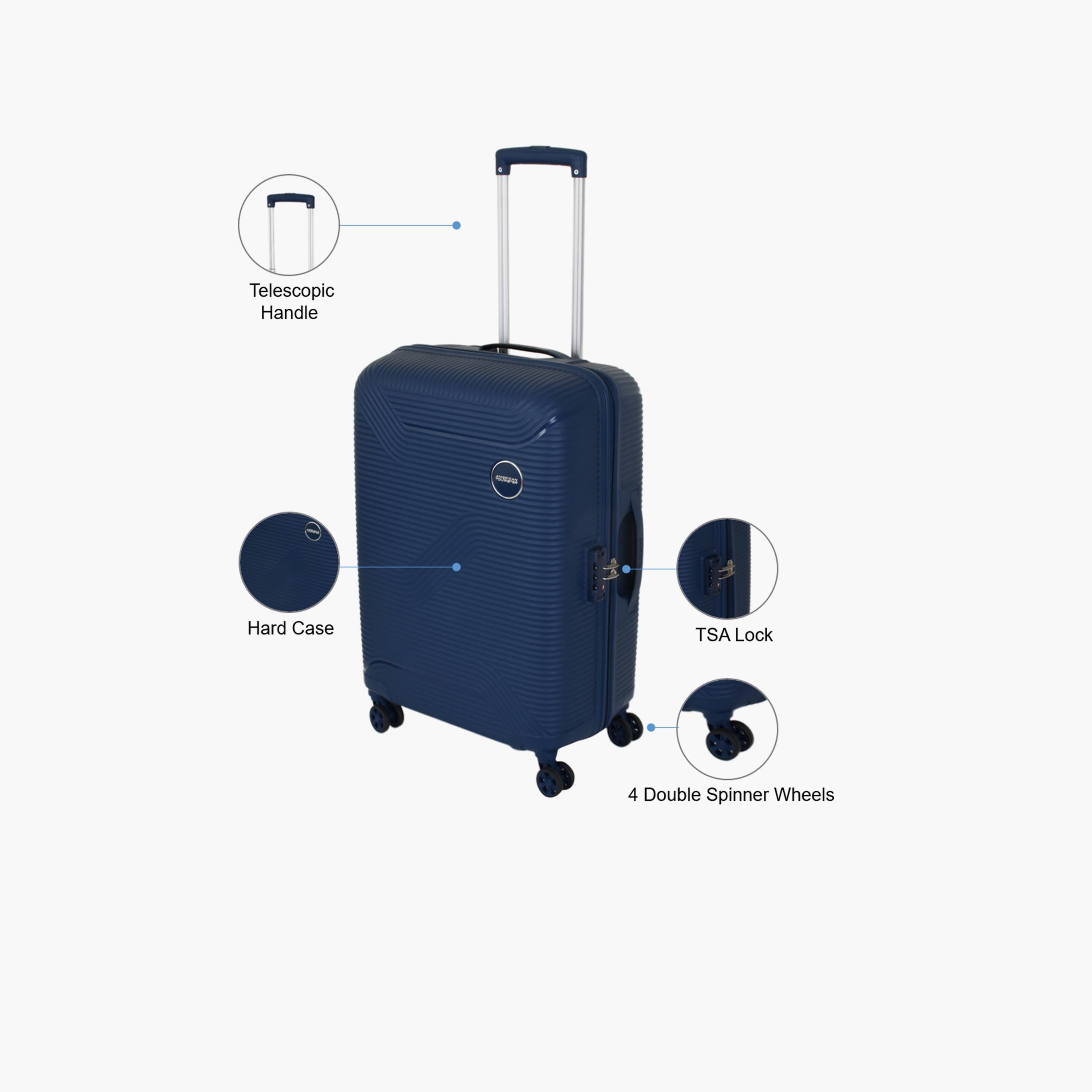 American Tourister Maxplus 68 CM Medium Check-in Polypropylene Hard Sided 4-Wheeler Spinner Trolley Bag with TSA Lock-travel-luggagesandbags-luggage-image-3