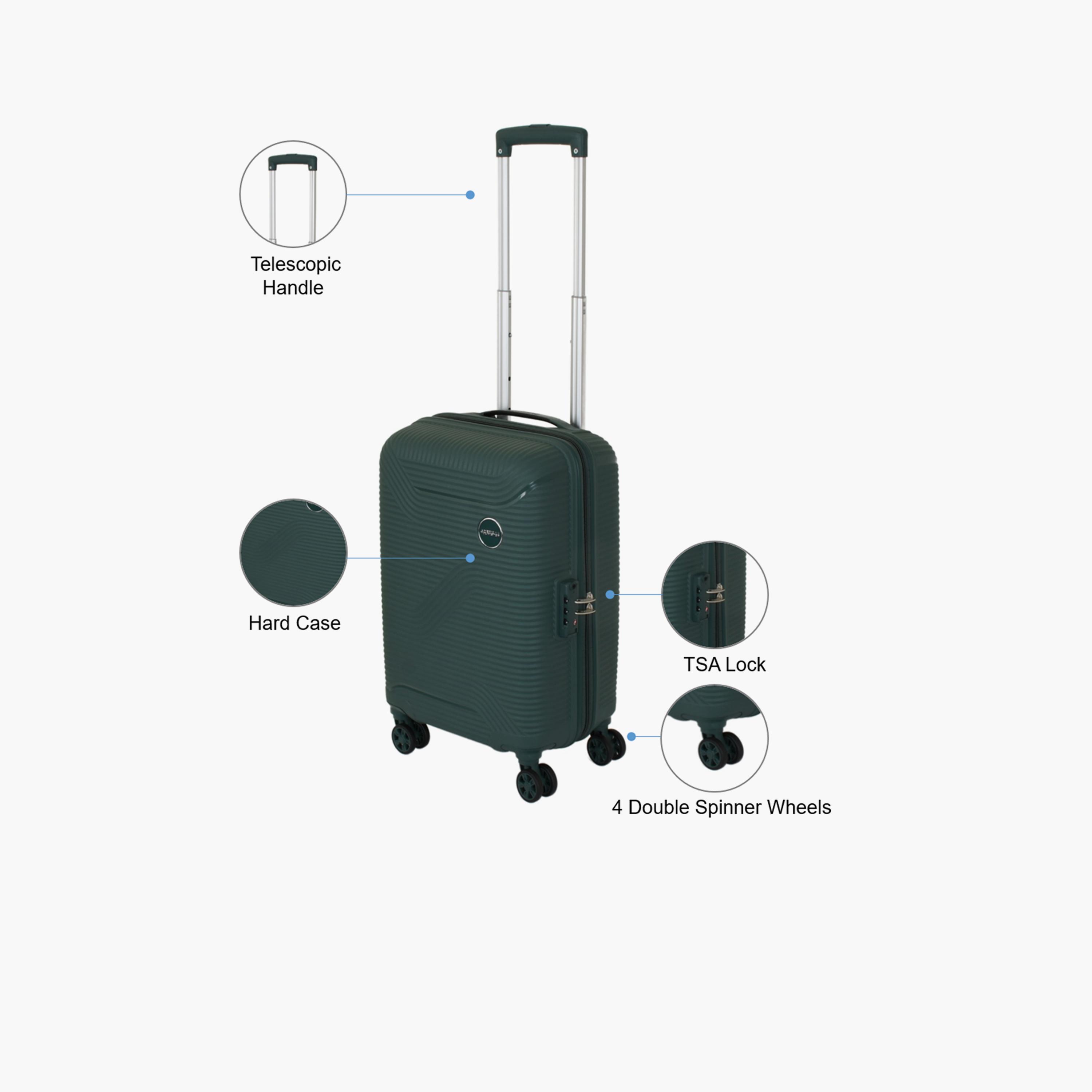 American Tourister Maxplus 55 CM Small Cabin Polypropylene Hard Sided 4-Wheeler Spinner Trolley Bag with TSA Lock-travel-luggagesandbags-luggage-image-3