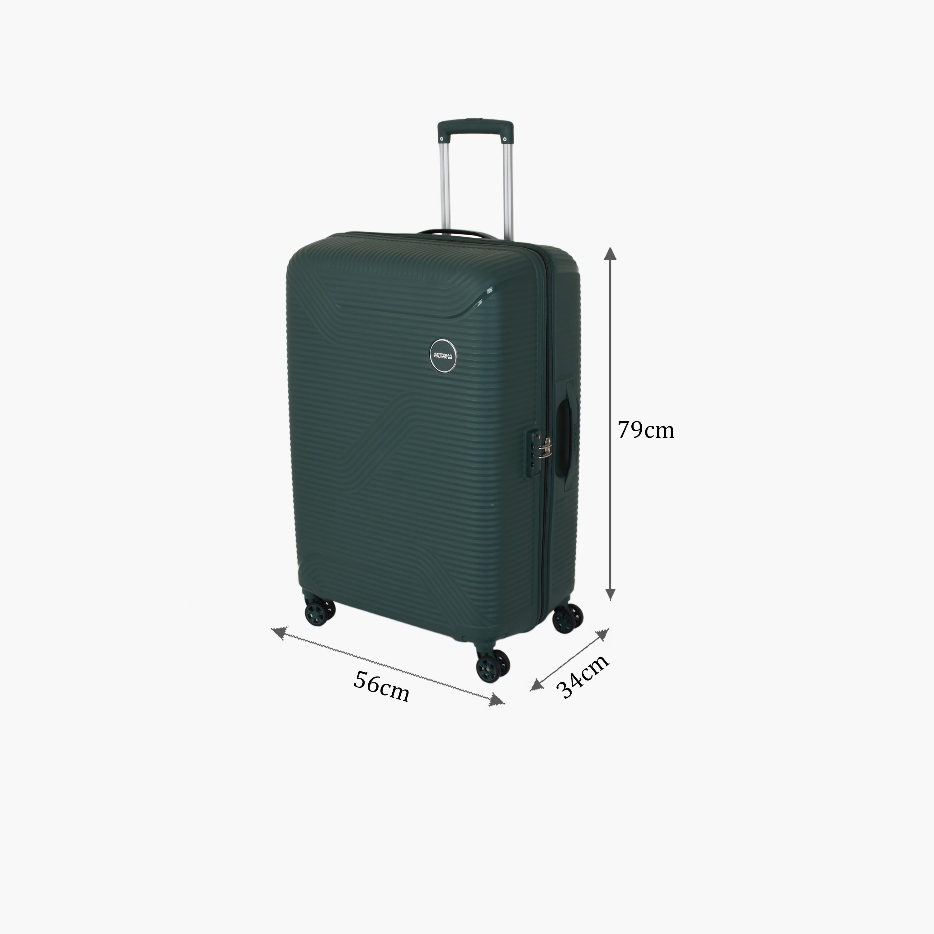 American Tourister Maxplus 79 CM Large Check-in Polypropylene Hard Sided 4-Wheeler Spinner Trolley Bag with TSA Lock-travel-luggagesandbags-luggage-image-2