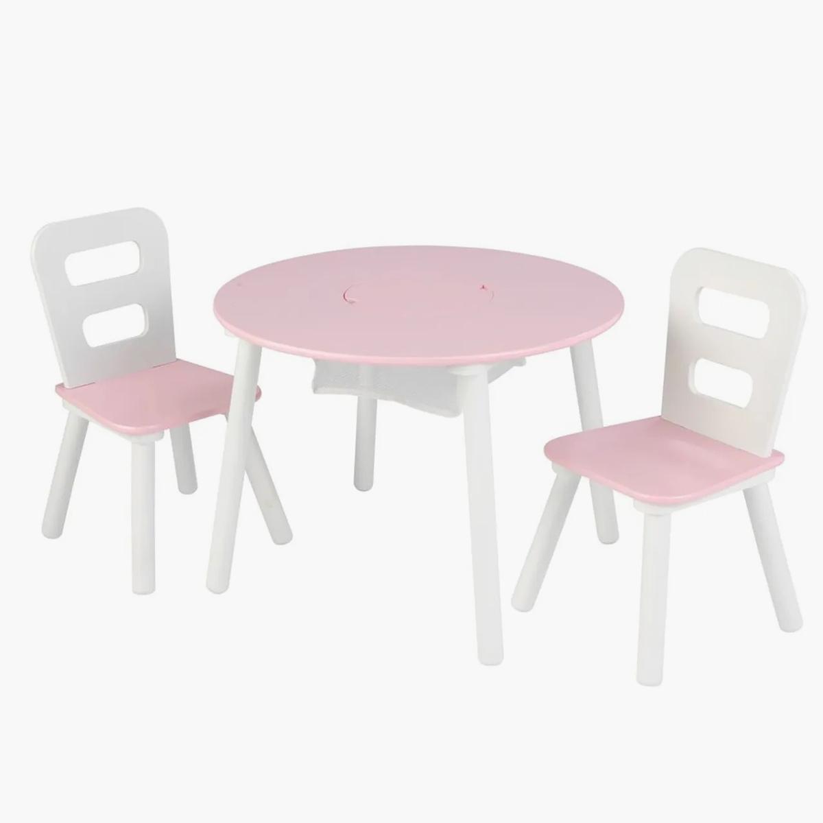 KidKraft 3-Piece Round Storage Table and Chair Set