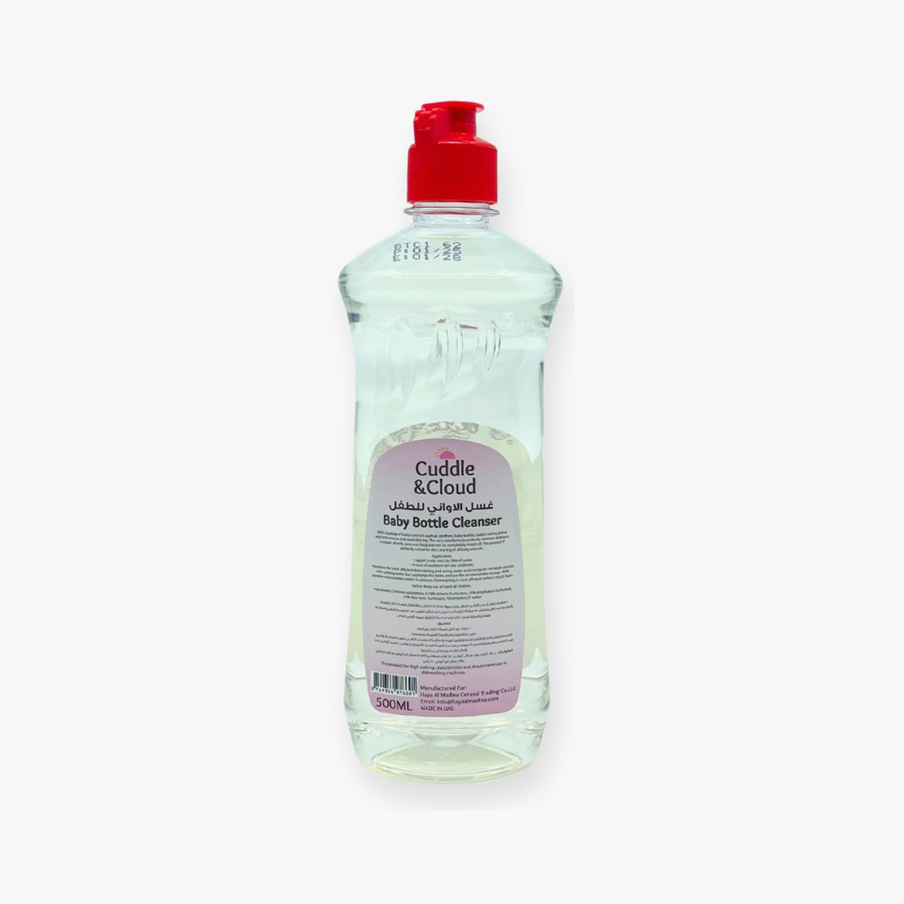 Cuddle & Cloud 2-Piece Baby Bottle Washing Liquid Cleanser - 500 ml-baby-feeding-accessories-image-3