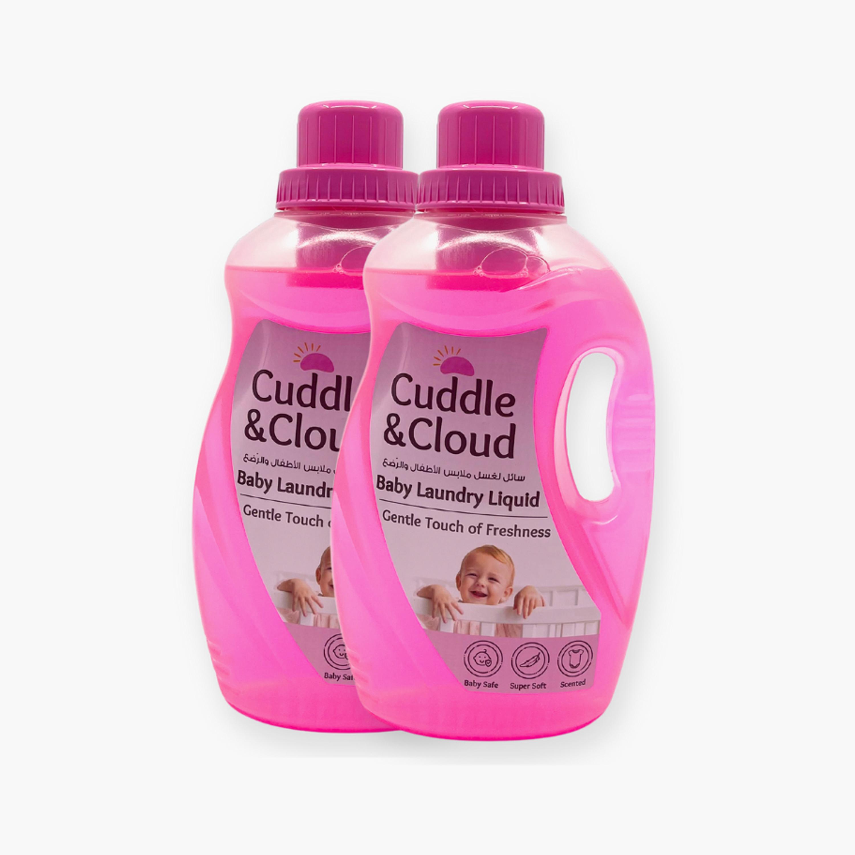 Cuddle & Cloud 2-Piece Baby Laundry Liquid Detergent - 1000 ml-baby-feeding-cleaningliquids-image-1