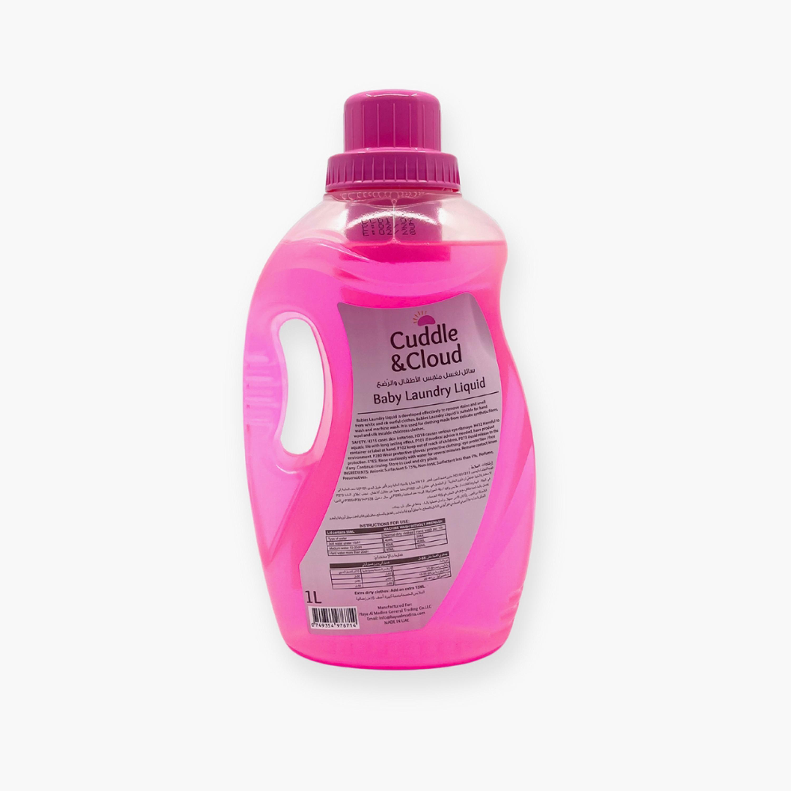 Cuddle & Cloud 2-Piece Baby Laundry Liquid Detergent - 1000 ml-baby-feeding-cleaningliquids-image-3