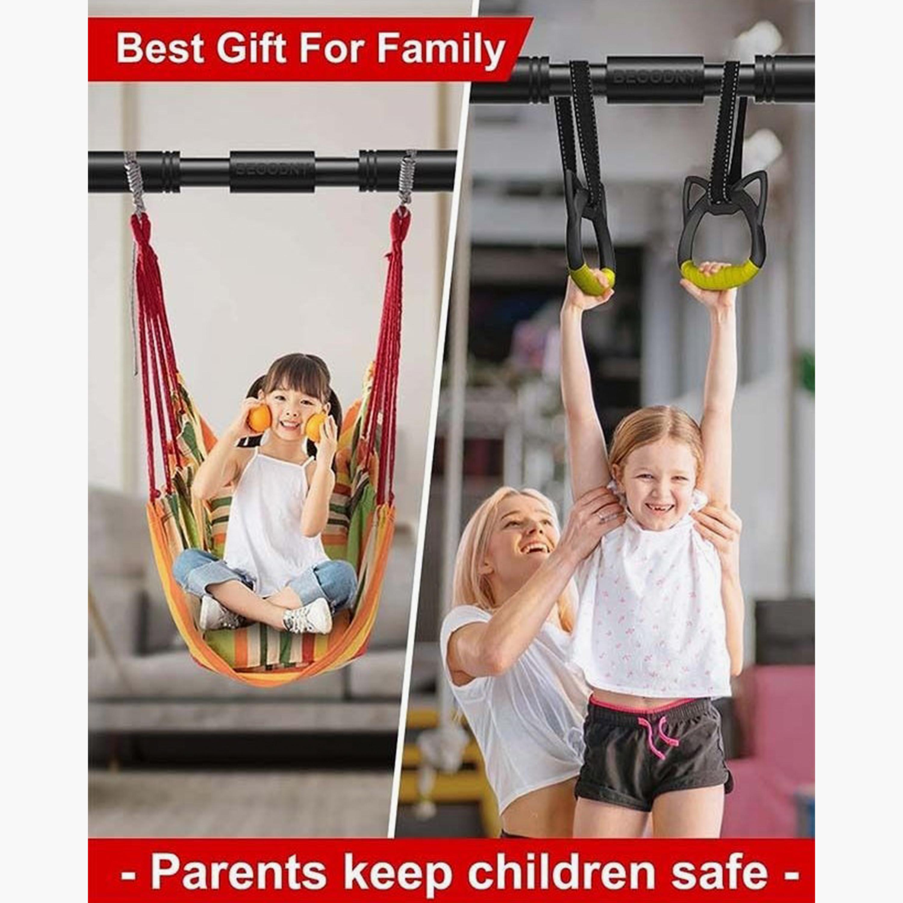 Fitness World Adjustable Door Hanging Pull Up Bar For Workout-sports-gear-gym-image-2
