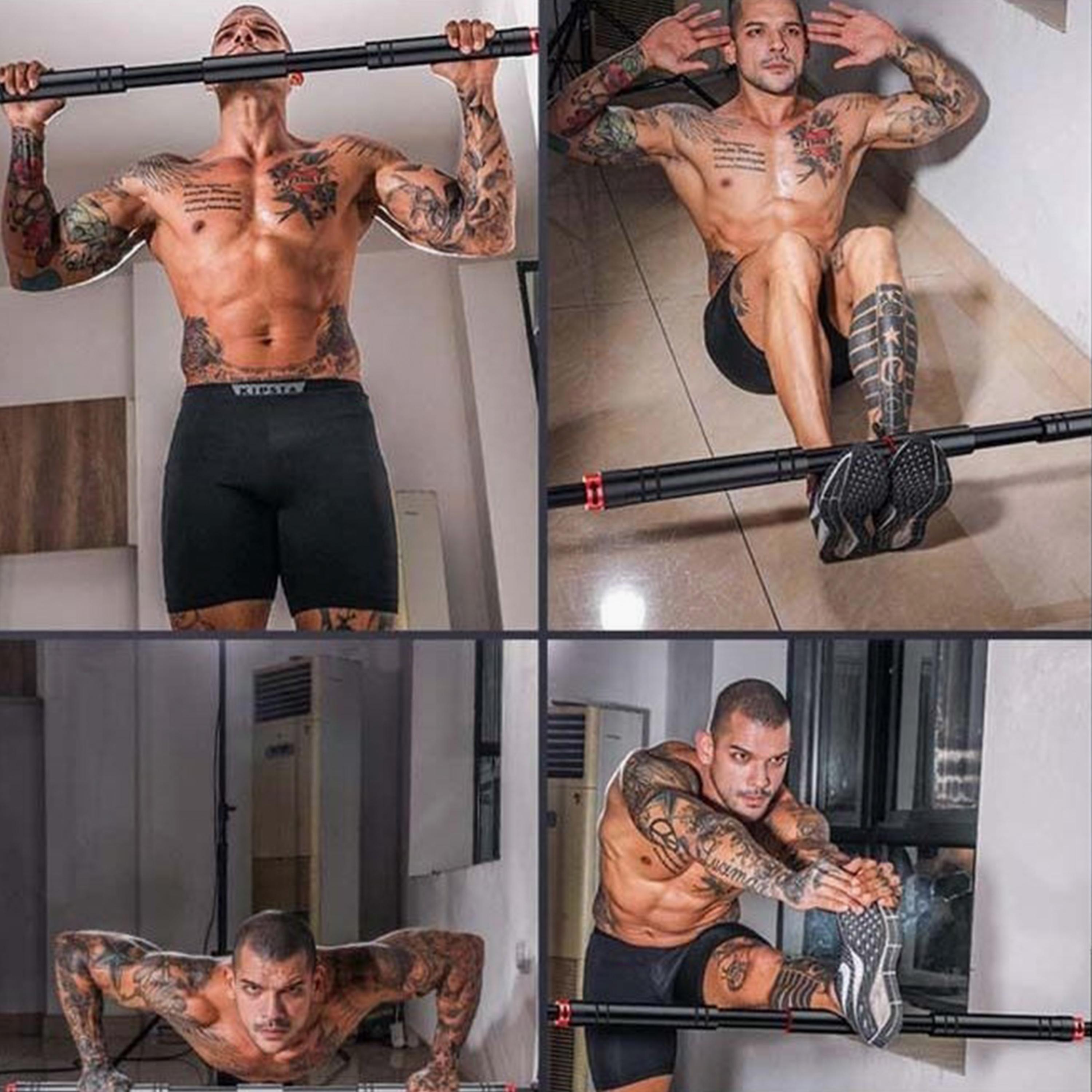 Fitness World Adjustable Door Hanging Pull Up Bar For Workout-sports-gear-gym-image-3