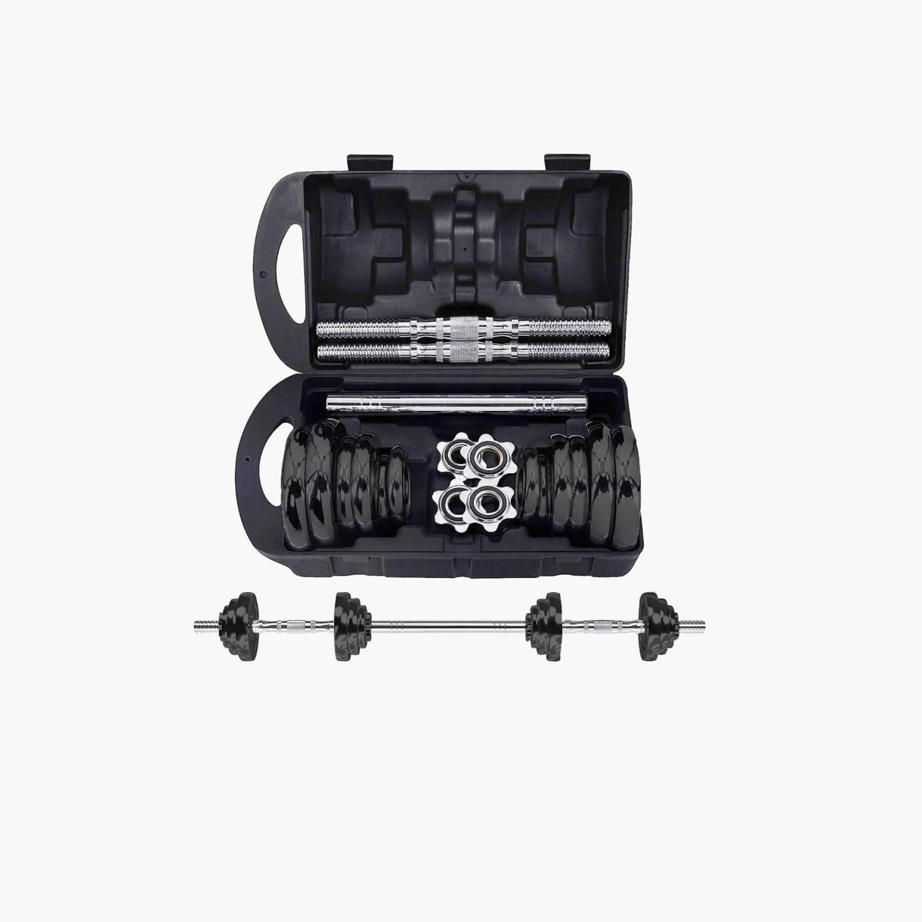 Fitness World Cast Iron Adjustable Dumbbell Set For Workout-sports-gear-gym-image-1