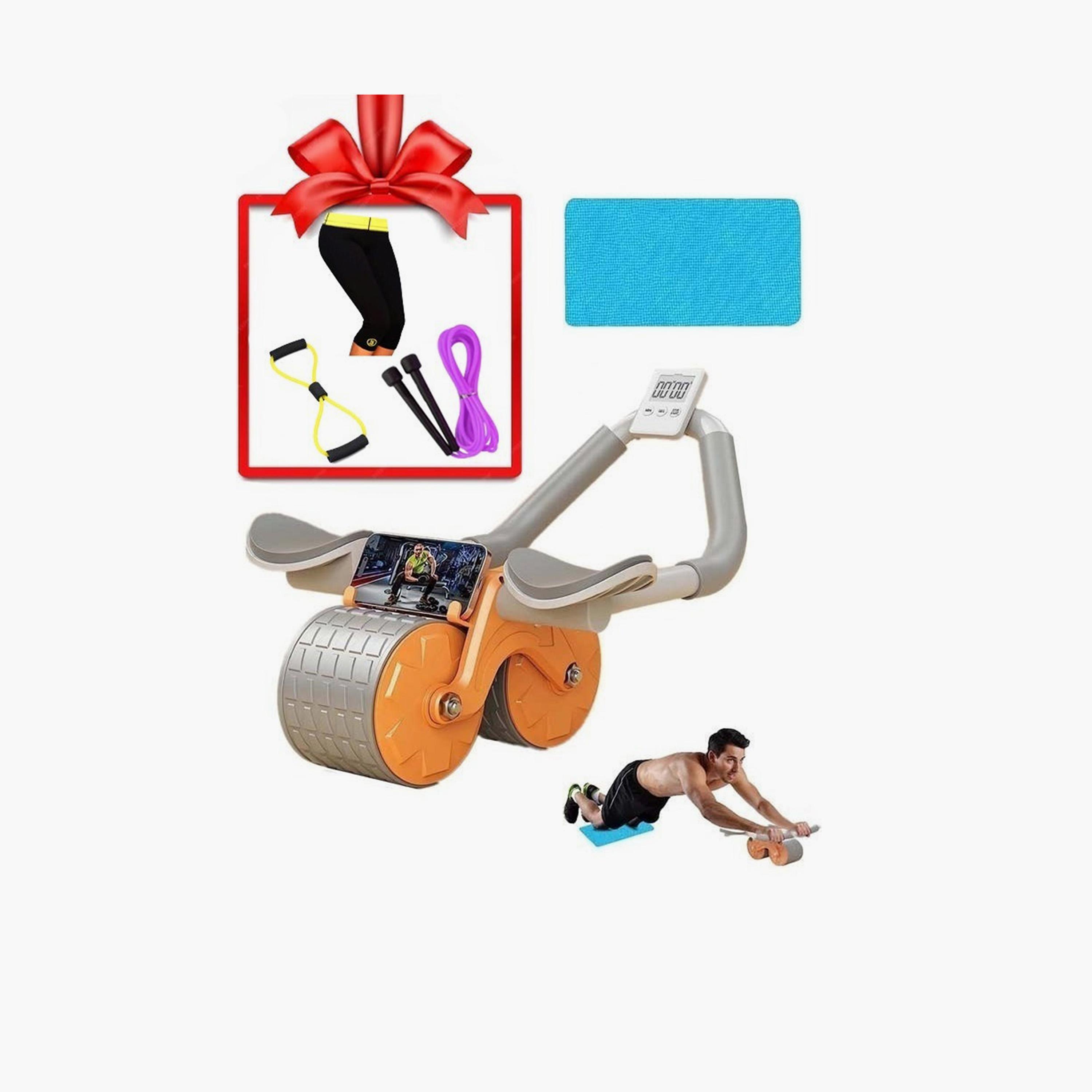 Fitness World Abdominal Roller For Workout With Elbow Support-sports-gear-gym-image-1