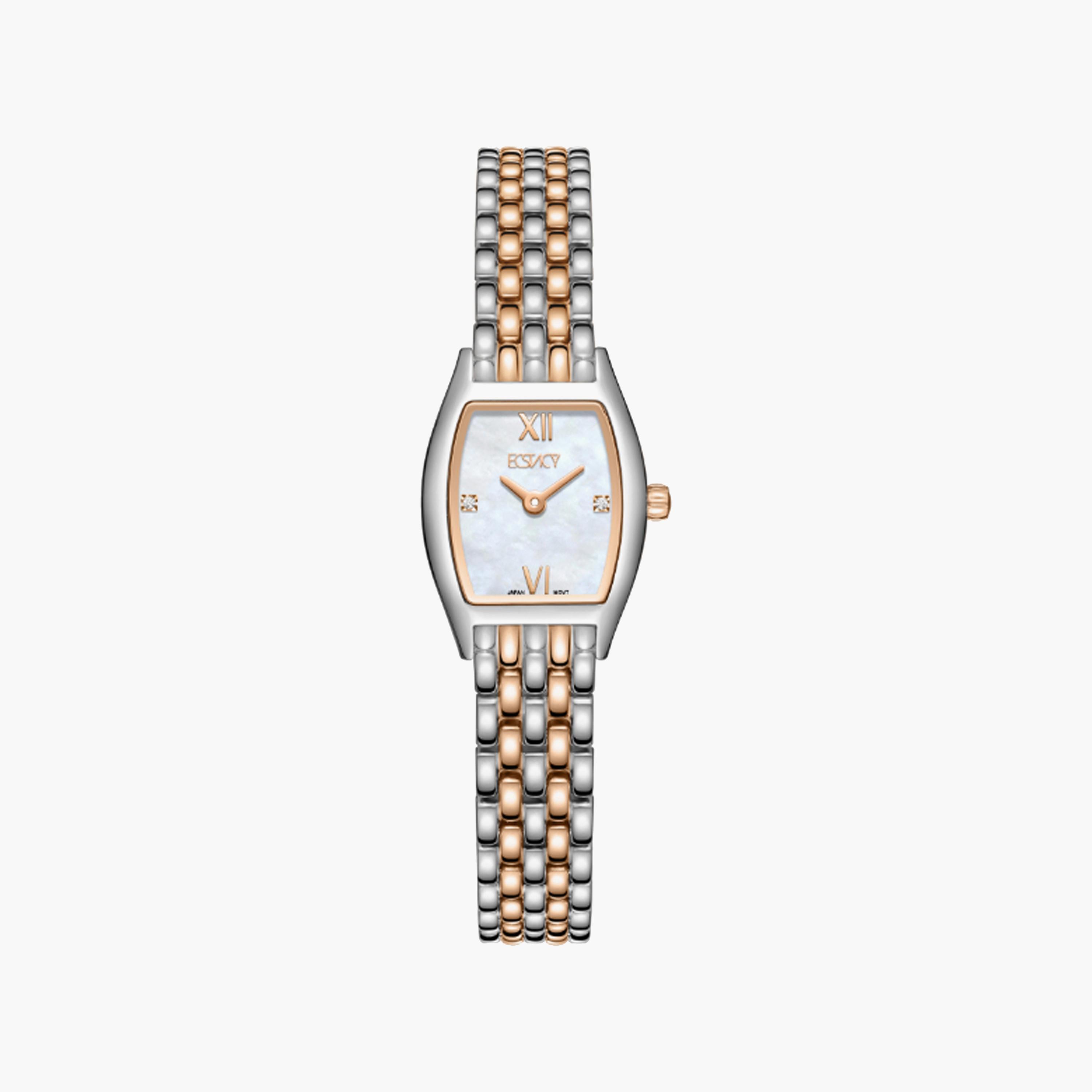 E25501-KBKM | ساعة حريمي أنالوج ستانلس ستيل من اكستيسي، لون فضي وذهبي وردي مقاس 26 مم-women-watchesandjewellery-watches-image-1