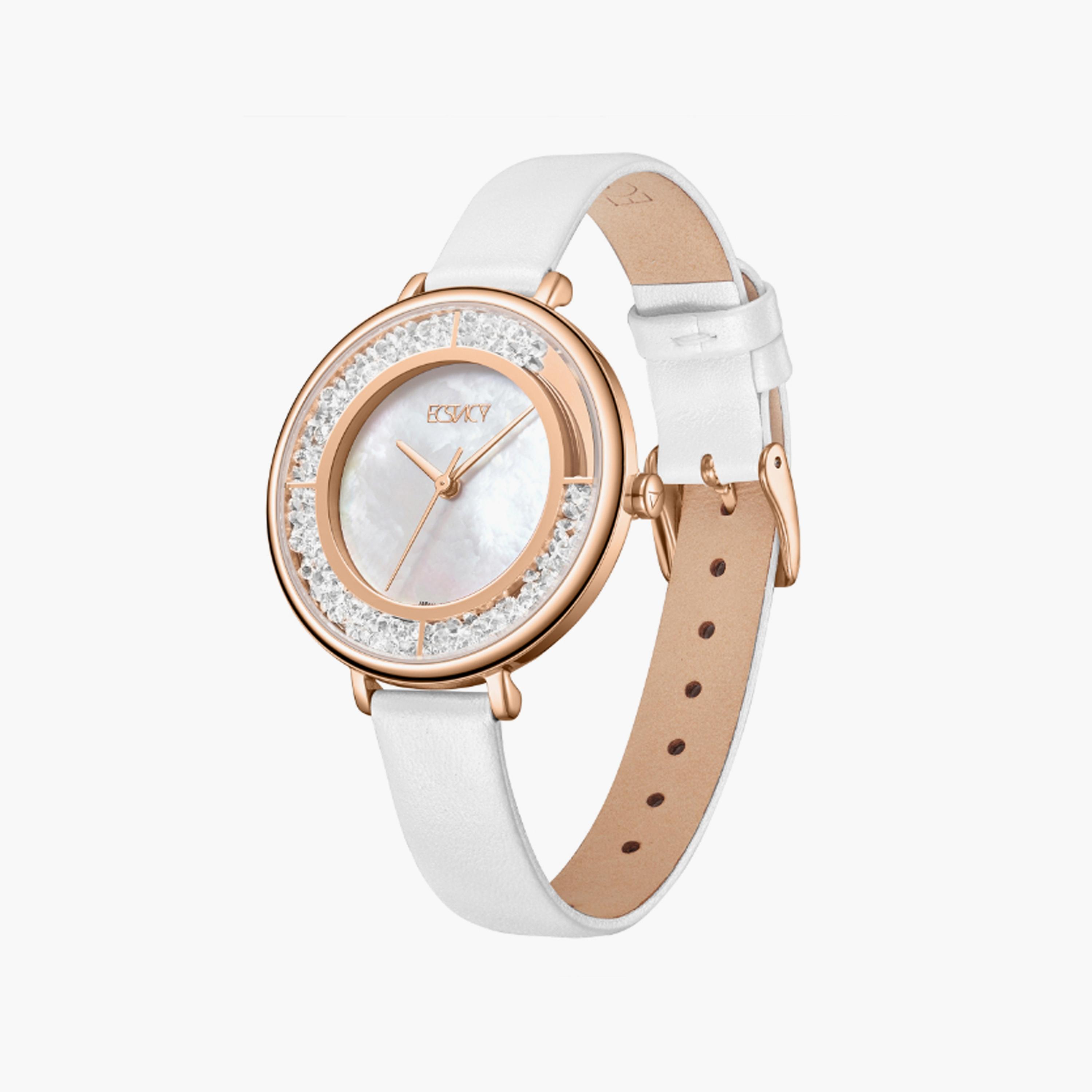 E23501-RLWM | ساعة حريمي أنالوج من إكستاسي، 36 مم، جلدي أبيض-women-watchesandjewellery-watches-image-2