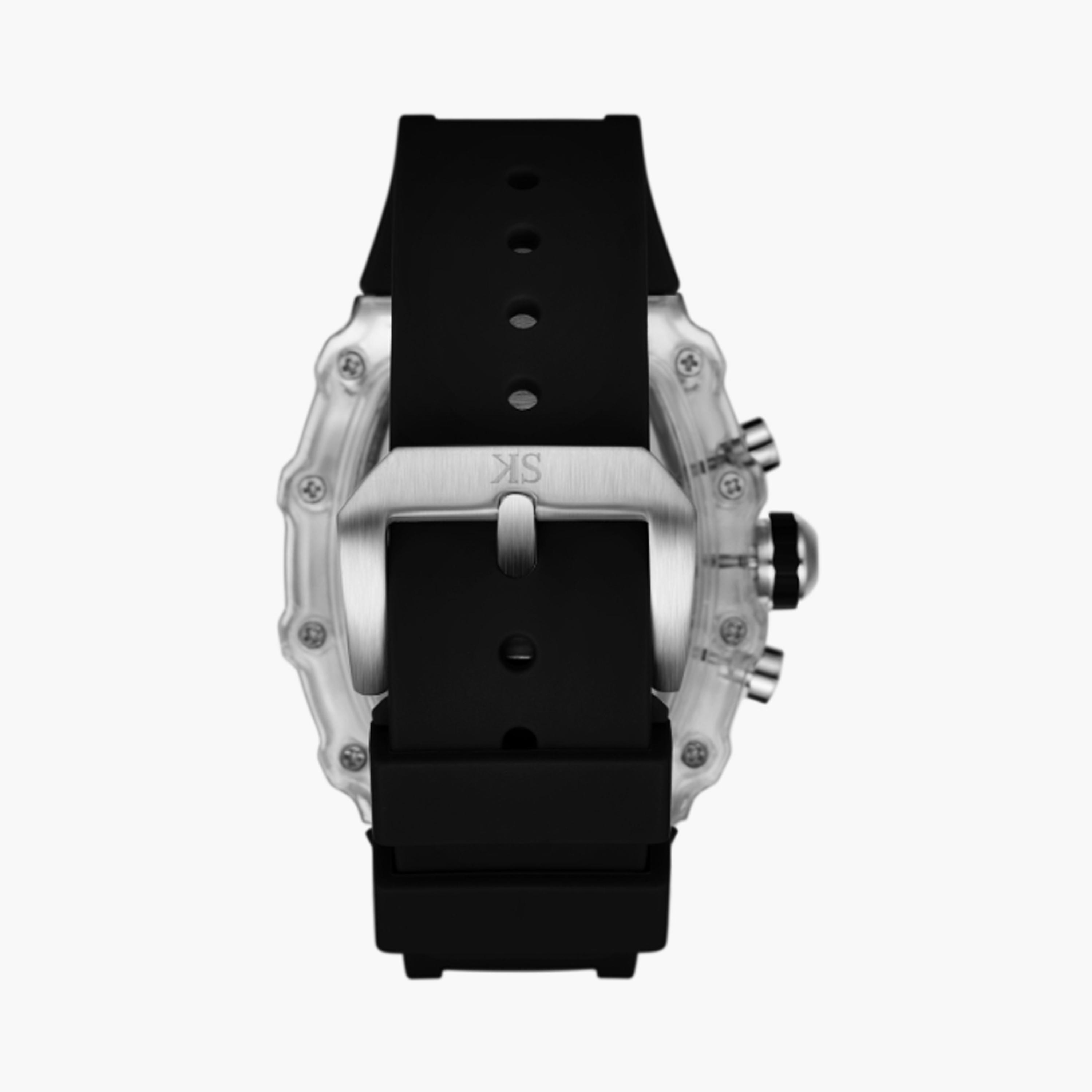 Kenneth Scott Men's 44 MM Black Multi-Function Silicone Watch | K25103-ZSBI-men-watchesandjewellery-watches-image-3