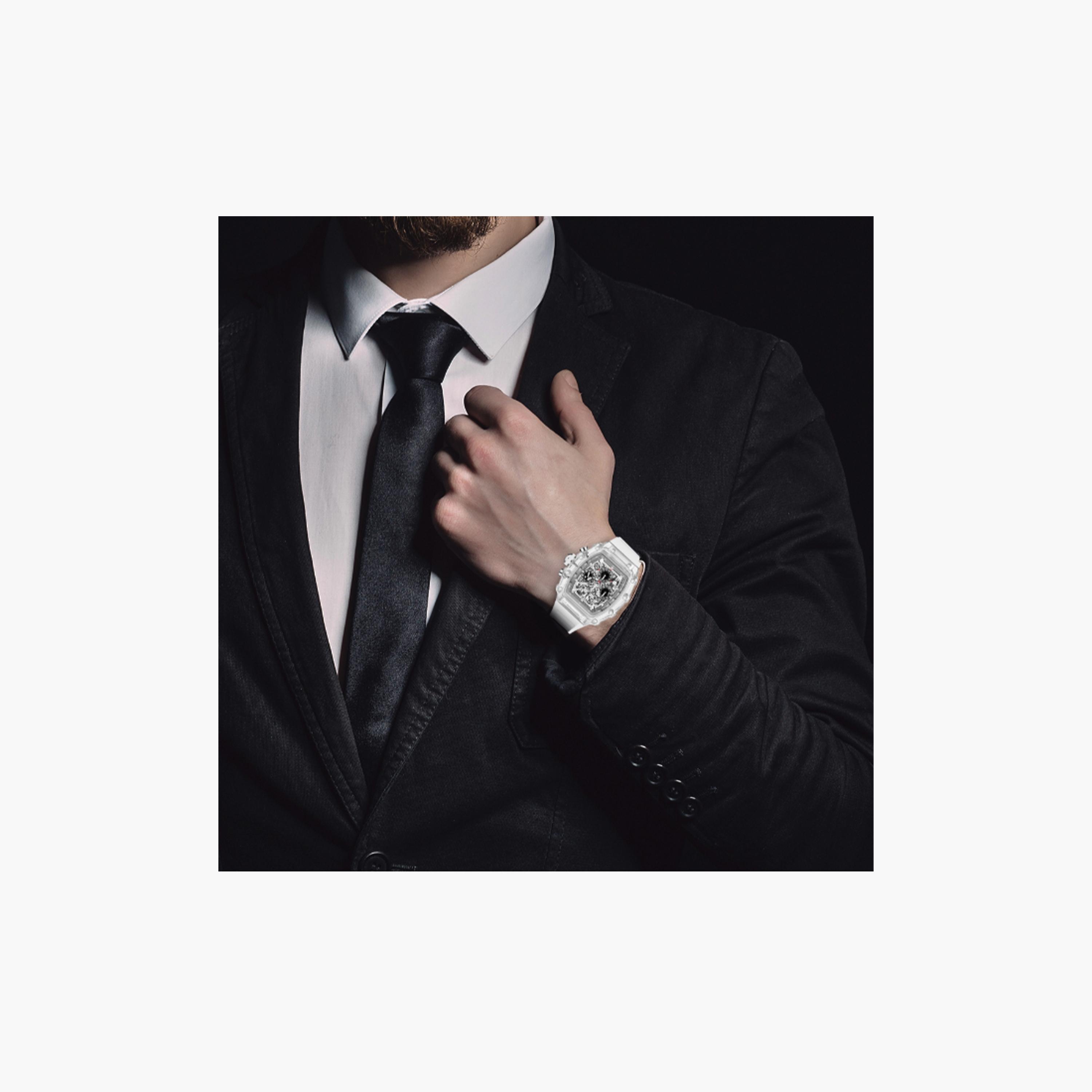 Kenneth Scott Men's 44 MM White Multi-Function Silicone Watch | K25103-ZSWI-men-watchesandjewellery-watches-image-6