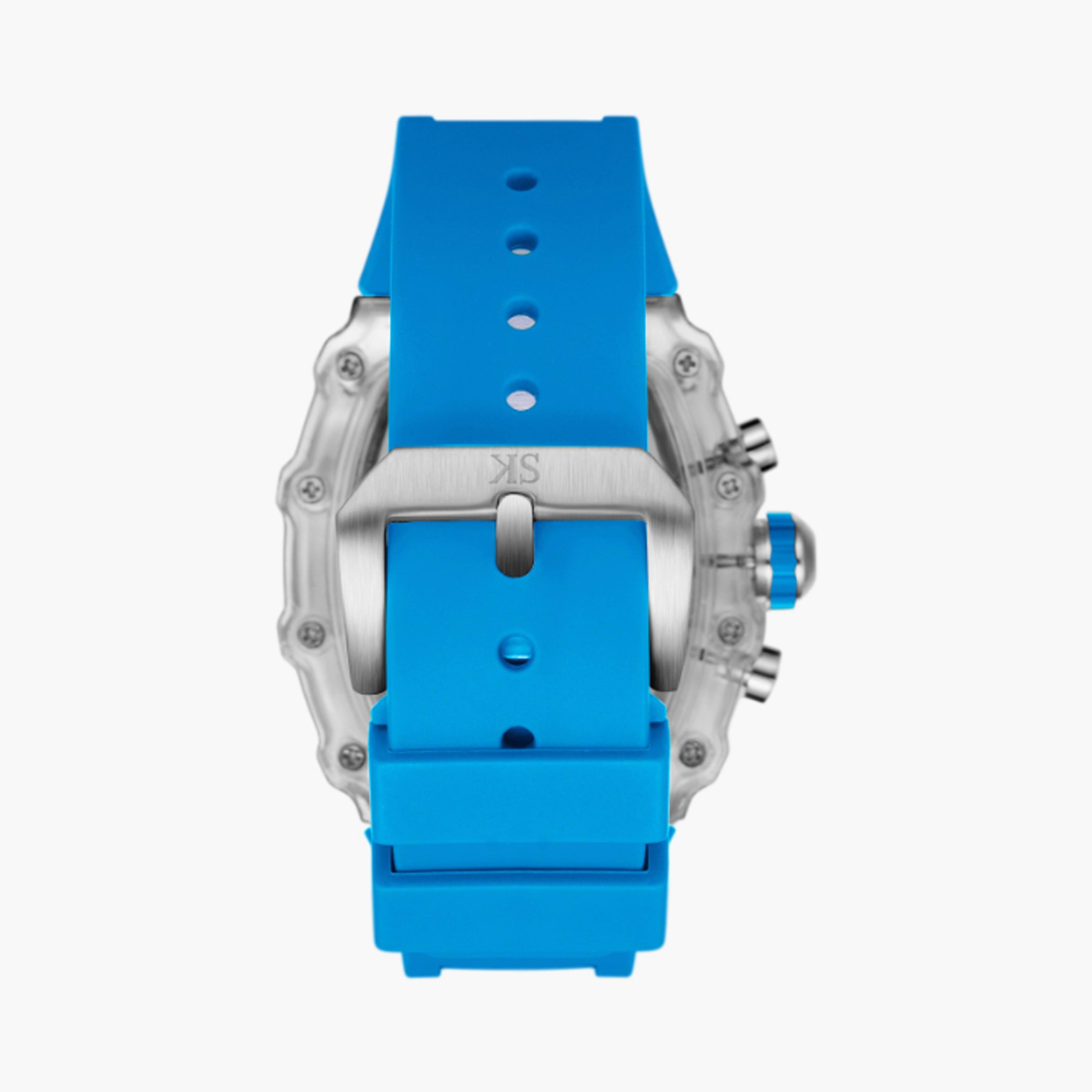 Kenneth Scott Men's 44 MM Blue Multi-Function Silicone Watch | K25103-ZSLI-men-watchesandjewellery-watches-image-3