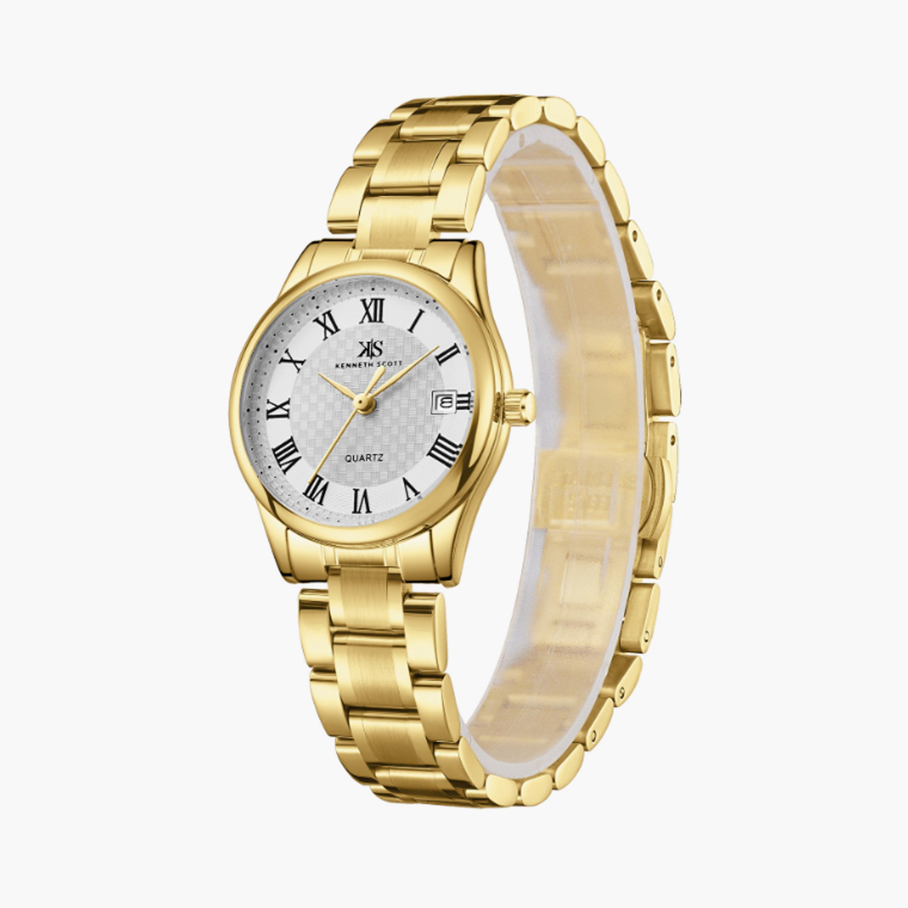 K25504-GBGW | ساعة حريمي أنالوج ستانلس ستيل من كينيث سكوت ذهبي مقاس 29 مم-women-watchesandjewellery-watches-image-2