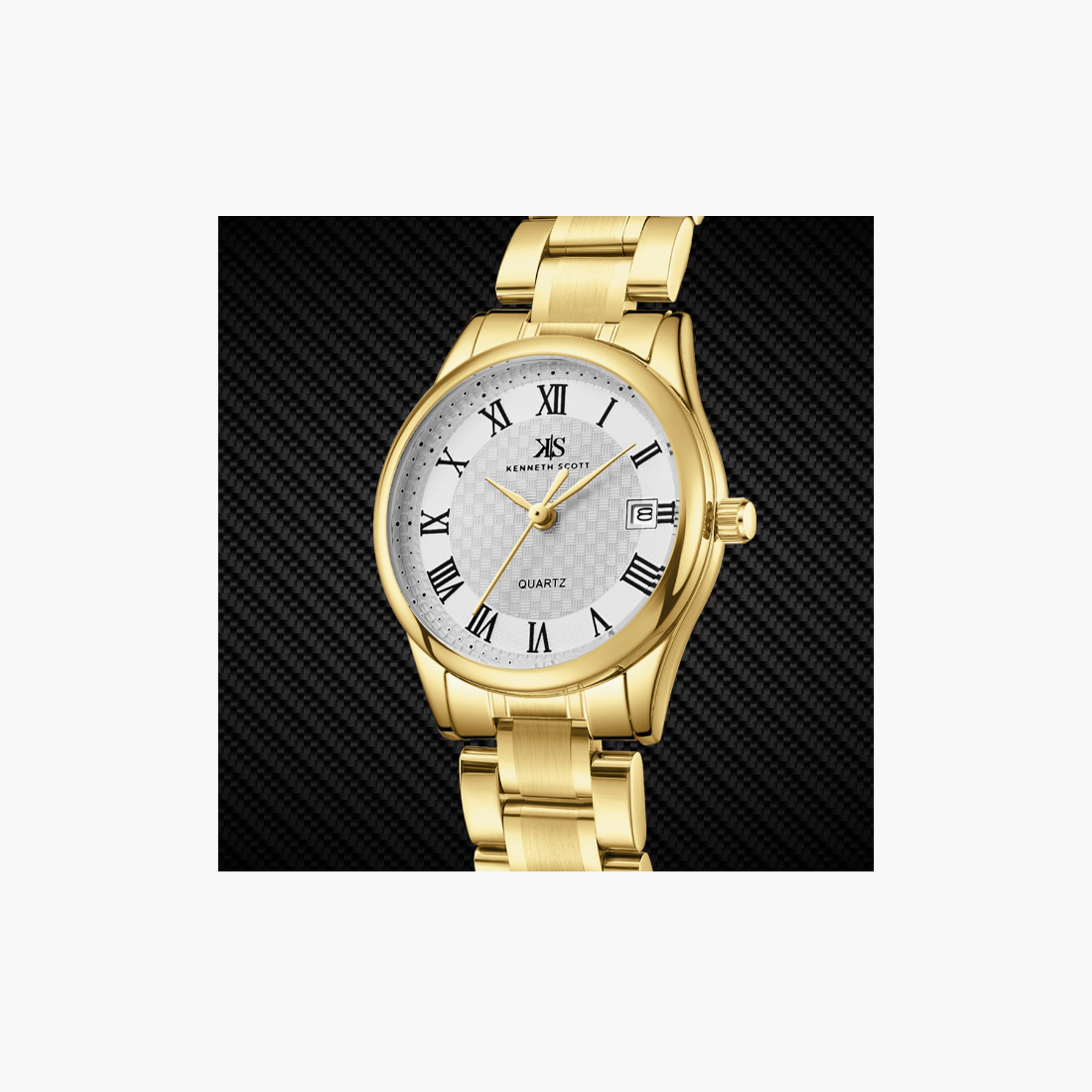 K25504-GBGW | ساعة حريمي أنالوج ستانلس ستيل من كينيث سكوت ذهبي مقاس 29 مم-women-watchesandjewellery-watches-image-4