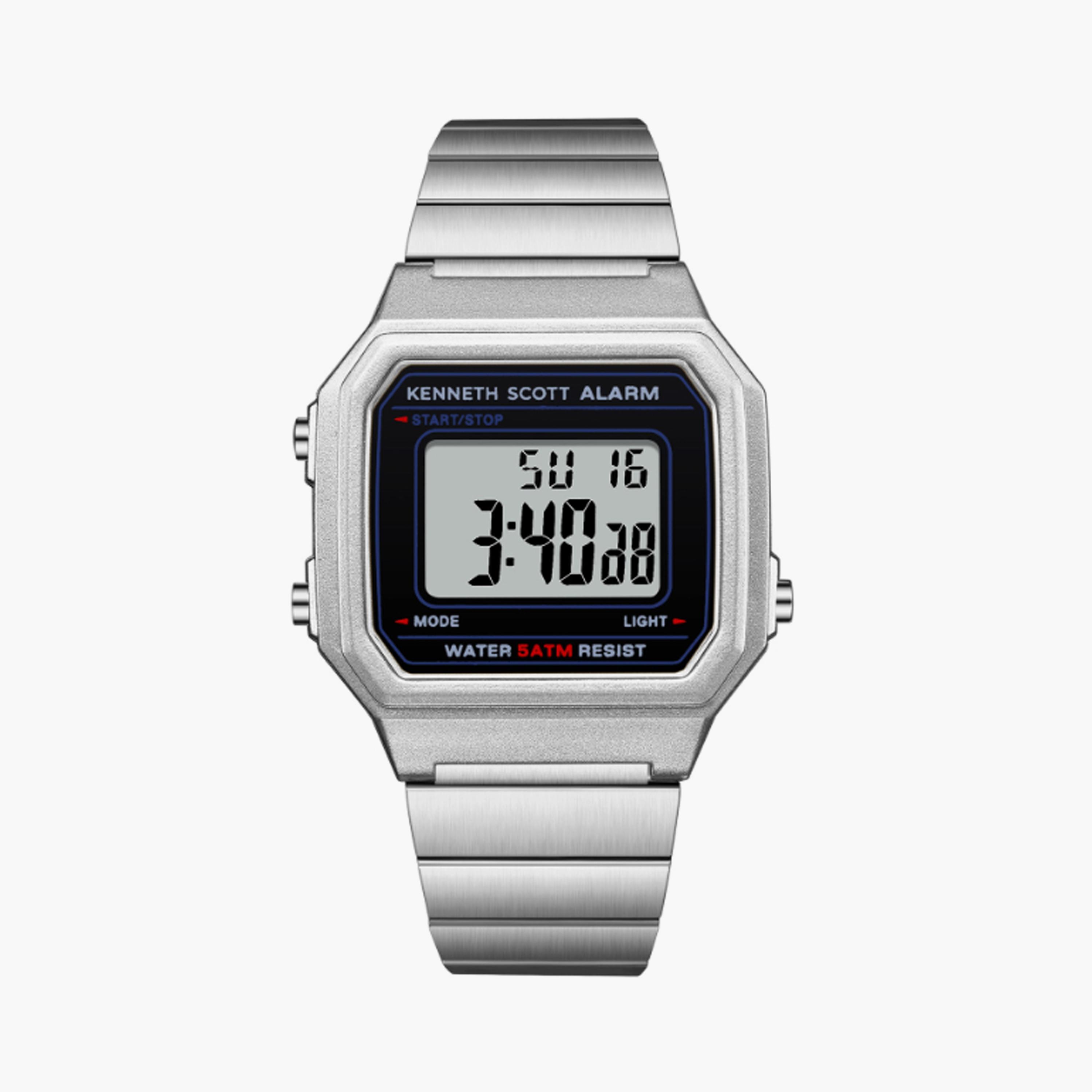 Kenneth Scott Women's 39 MM Silver Digital Stainless Steel Watch | K25705-SBSB-women-watchesandjewellery-watches-image-1