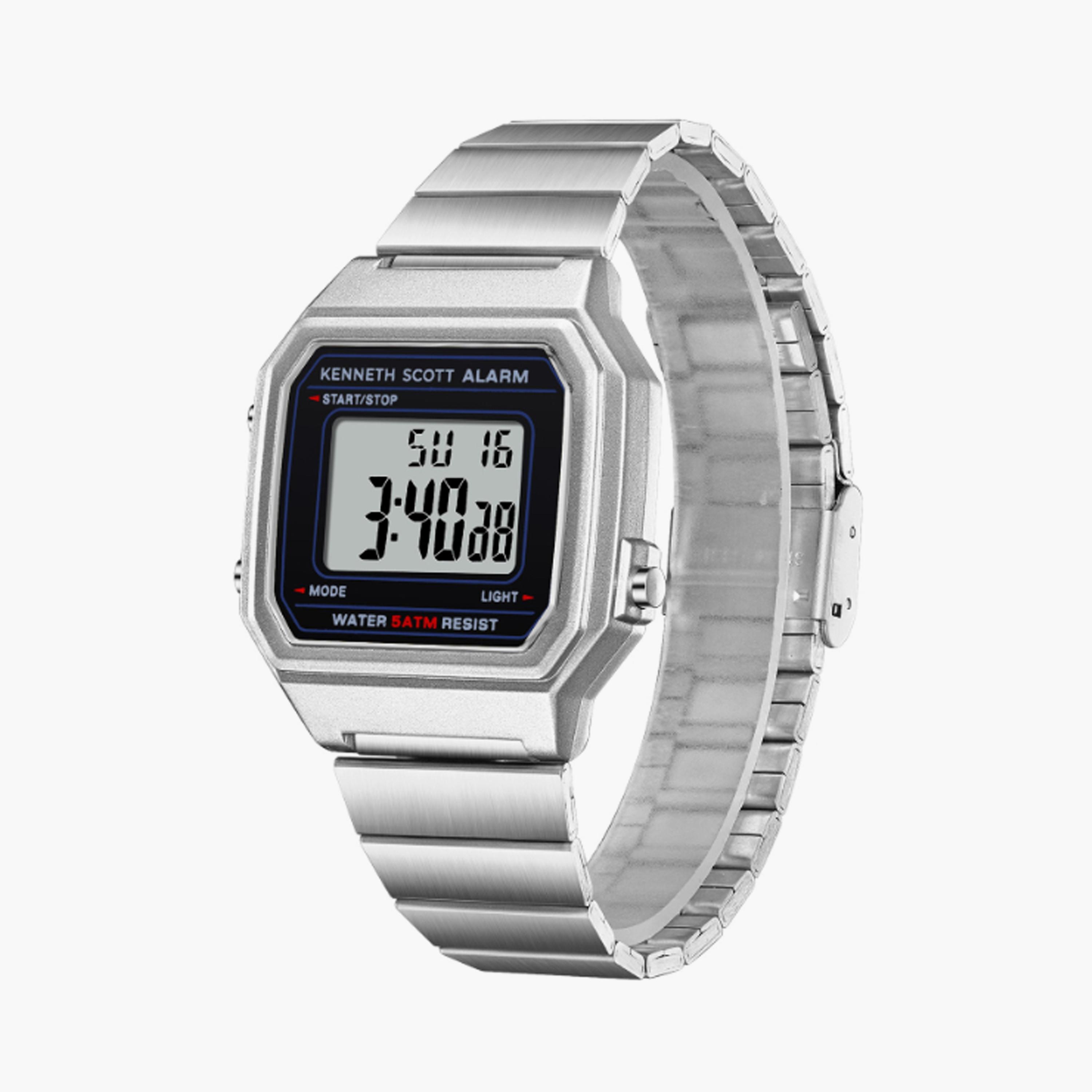 Kenneth Scott Women's 39 MM Silver Digital Stainless Steel Watch | K25705-SBSB-women-watchesandjewellery-watches-image-2
