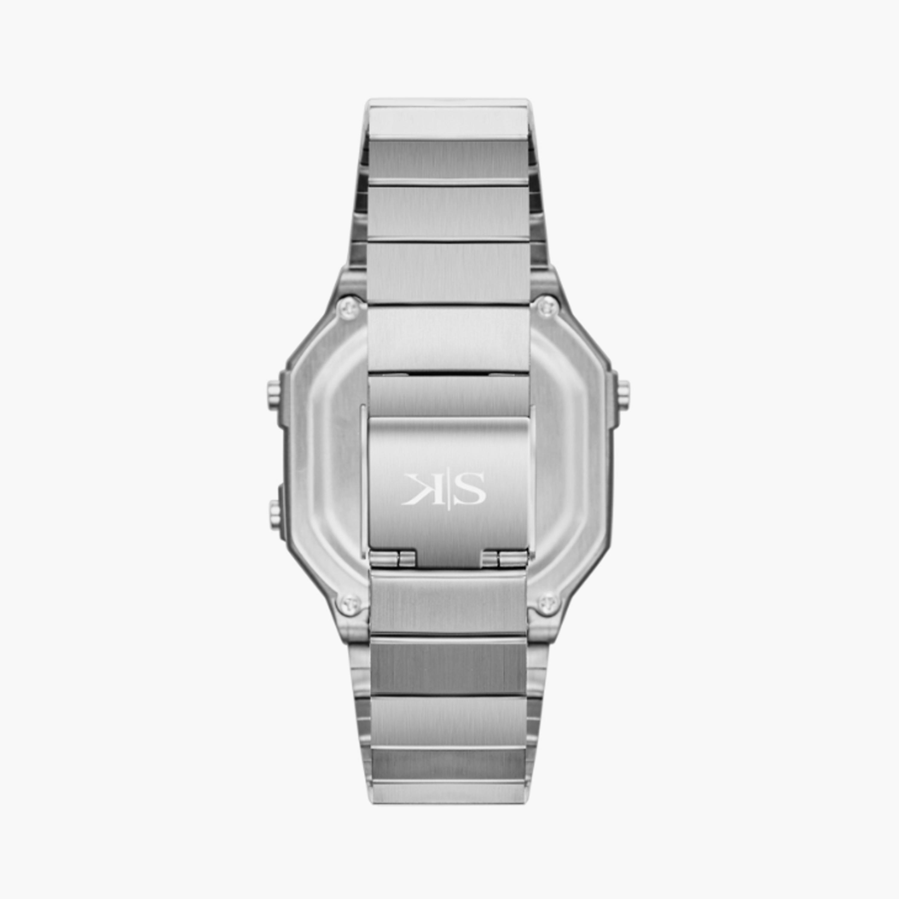 Kenneth Scott Women's 39 MM Silver Digital Stainless Steel Watch | K25705-SBSB-women-watchesandjewellery-watches-image-3