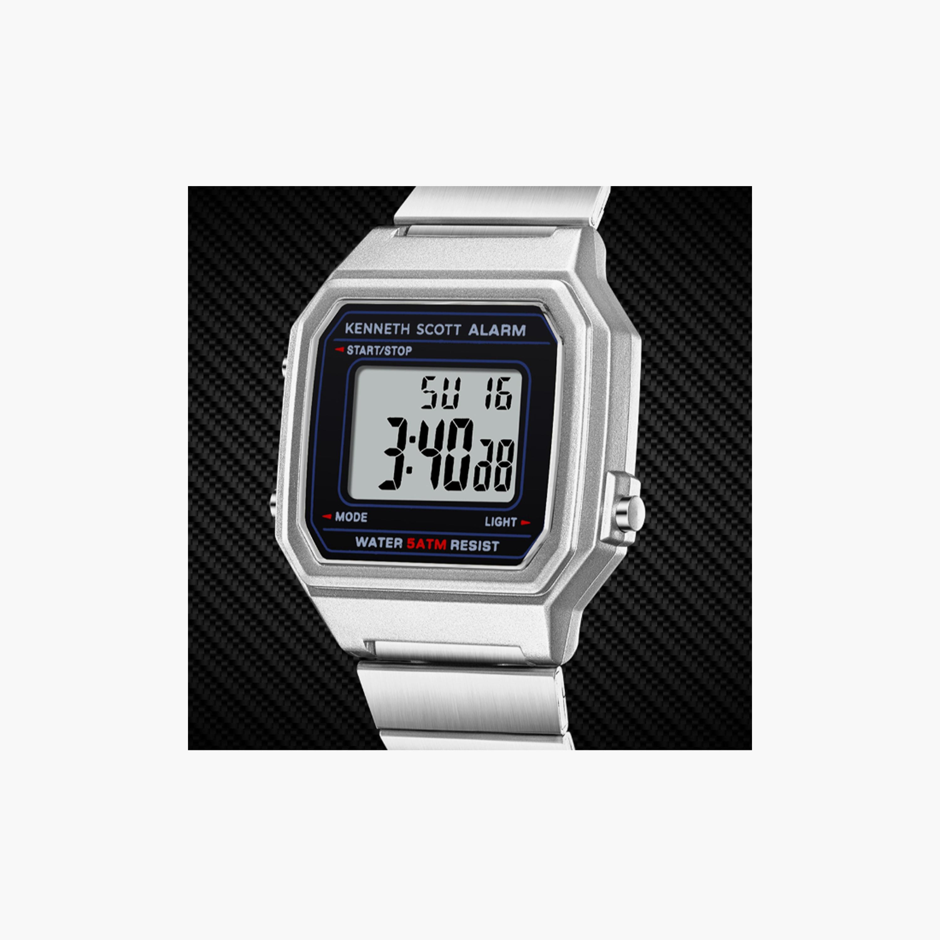 Kenneth Scott Women's 39 MM Silver Digital Stainless Steel Watch | K25705-SBSB-women-watchesandjewellery-watches-image-4