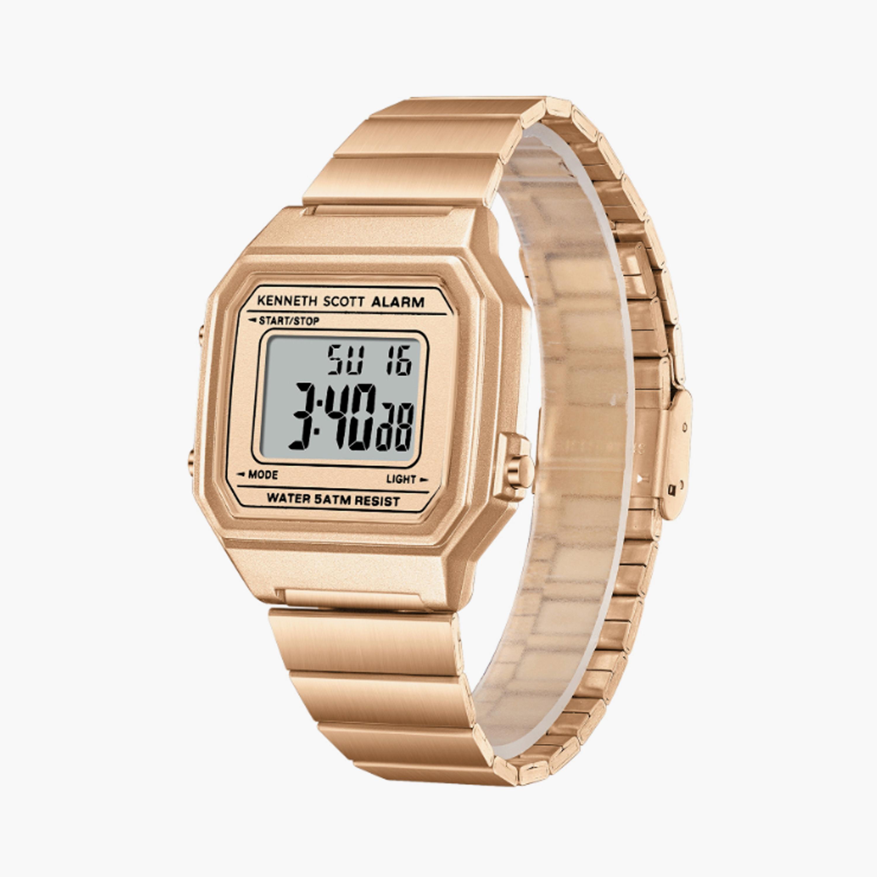 Kenneth Scott Women's 39 MM Rose Gold Digital Stainless Steel Watch | K25705-RBKK-women-watchesandjewellery-watches-image-2