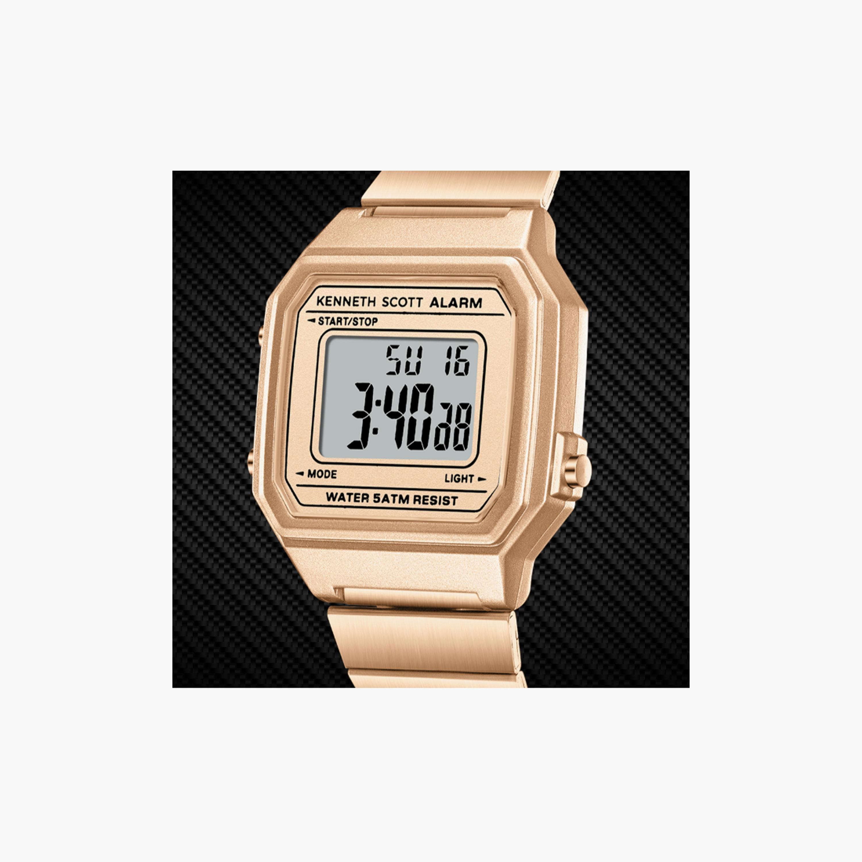 Kenneth Scott Women's 39 MM Rose Gold Digital Stainless Steel Watch | K25705-RBKK-women-watchesandjewellery-watches-image-4