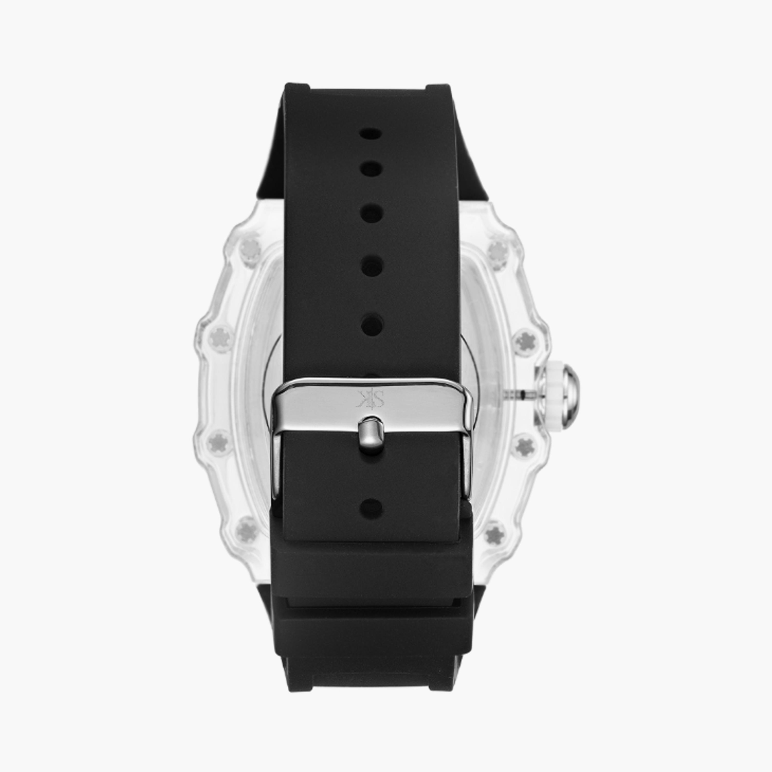 Kenneth Scott Men's 43 MM Black Analog Silicone Watch | K25009-SSBX-men-watchesandjewellery-watches-image-3
