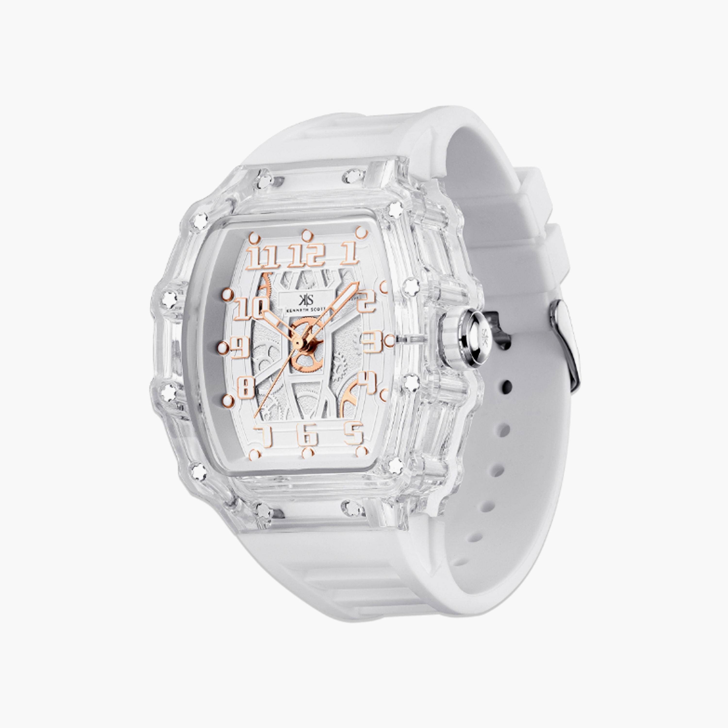 K25009-SSWW | ساعة للرجال من كينيث سكوت بعرض انالوج وسوار سيليكون، ابيض مقاس 43 مم-men-watchesandjewellery-watches-image-2